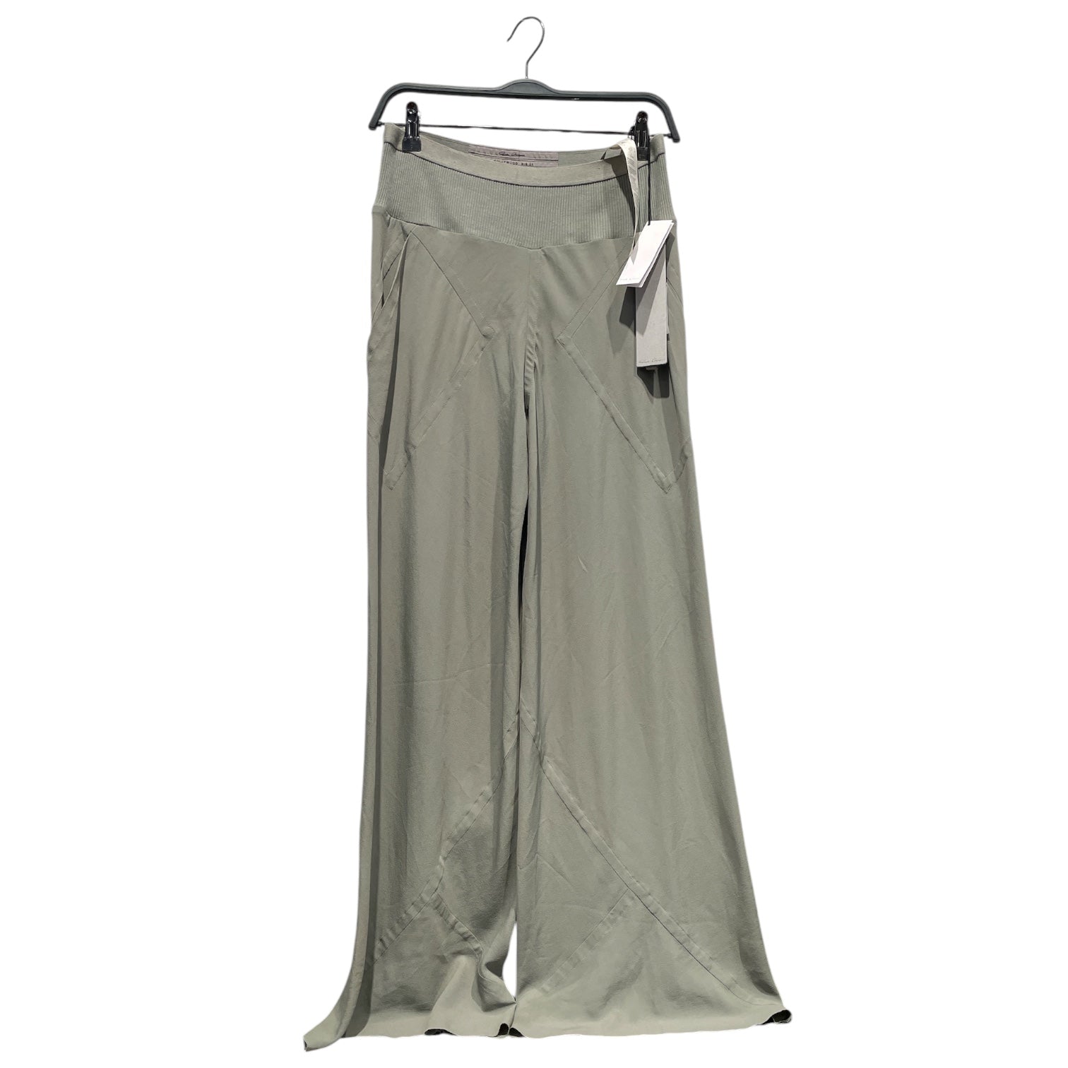 Rick Owens/Wide Leg Pants/42/Silk/KHK/HOLLYWOOD SS 25 CELADON view 1