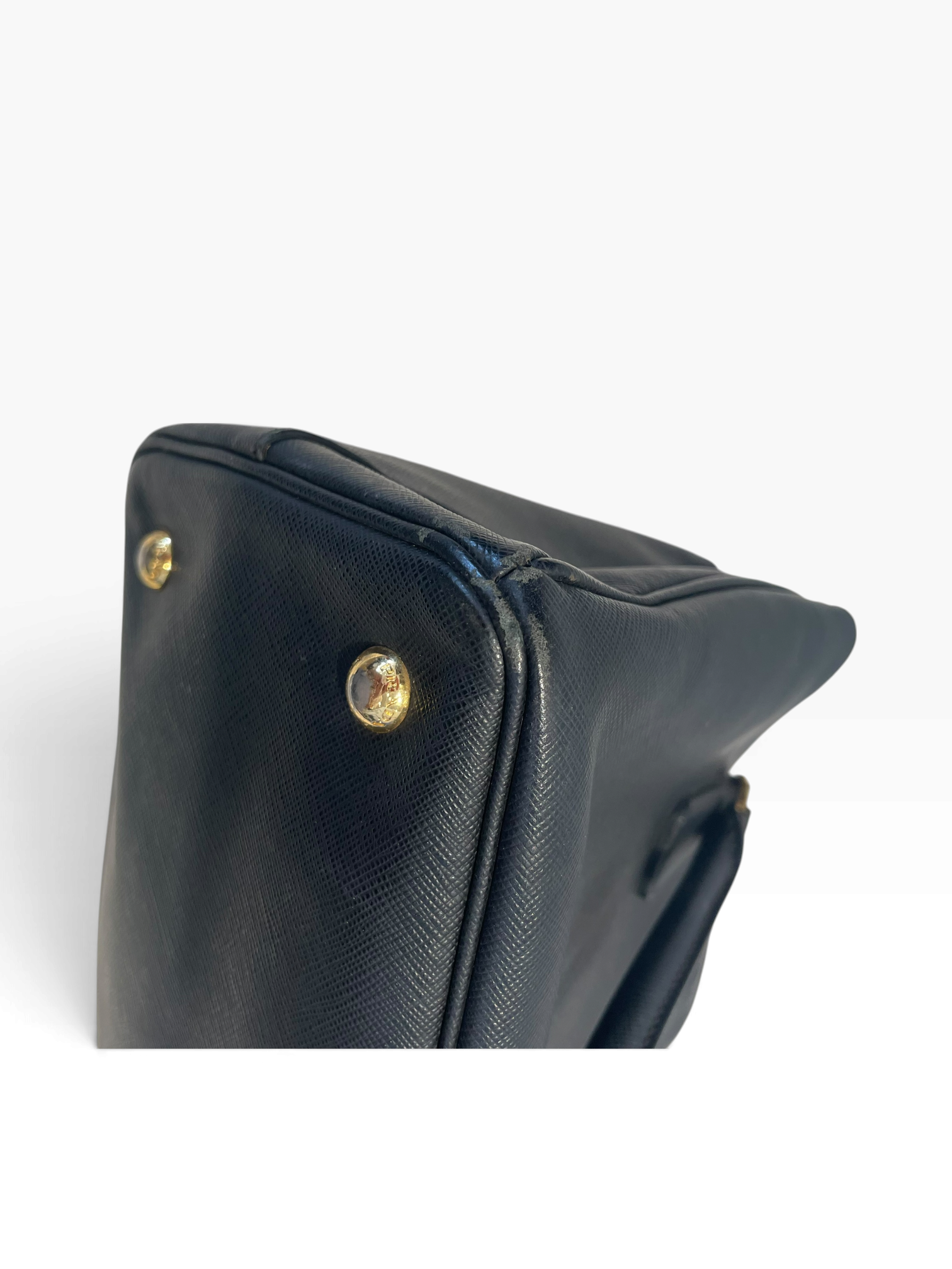 PRADA/Hand Bag/Leather/BLK/Galleria Saffiano view 9