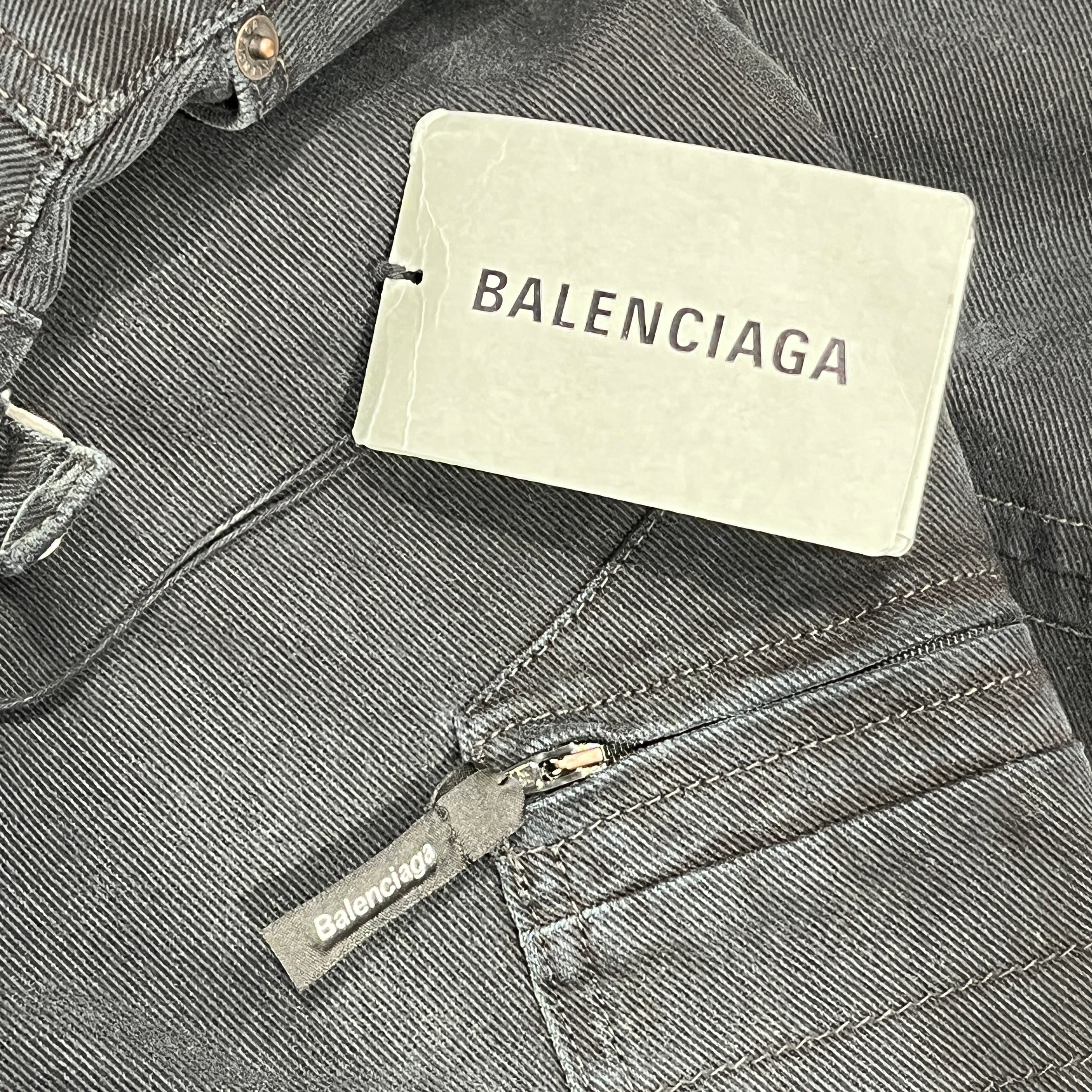 BALENCIAGA/Cargo Pants/XL/Cotton/BLK/Sunbleached Cargo view 7