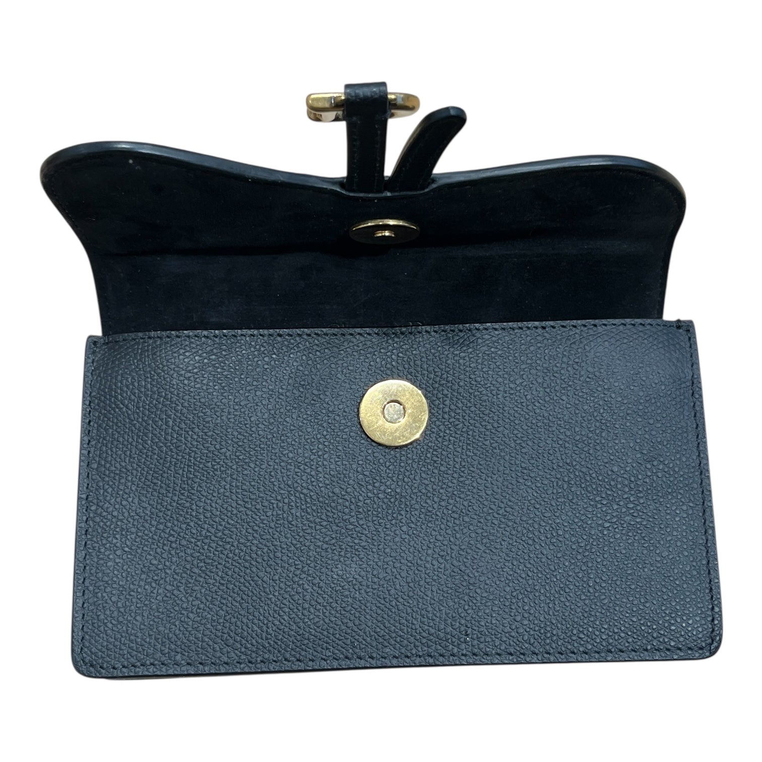 Christian Dior/Hand Bag/Leather/BLK/Dior saddle view 3