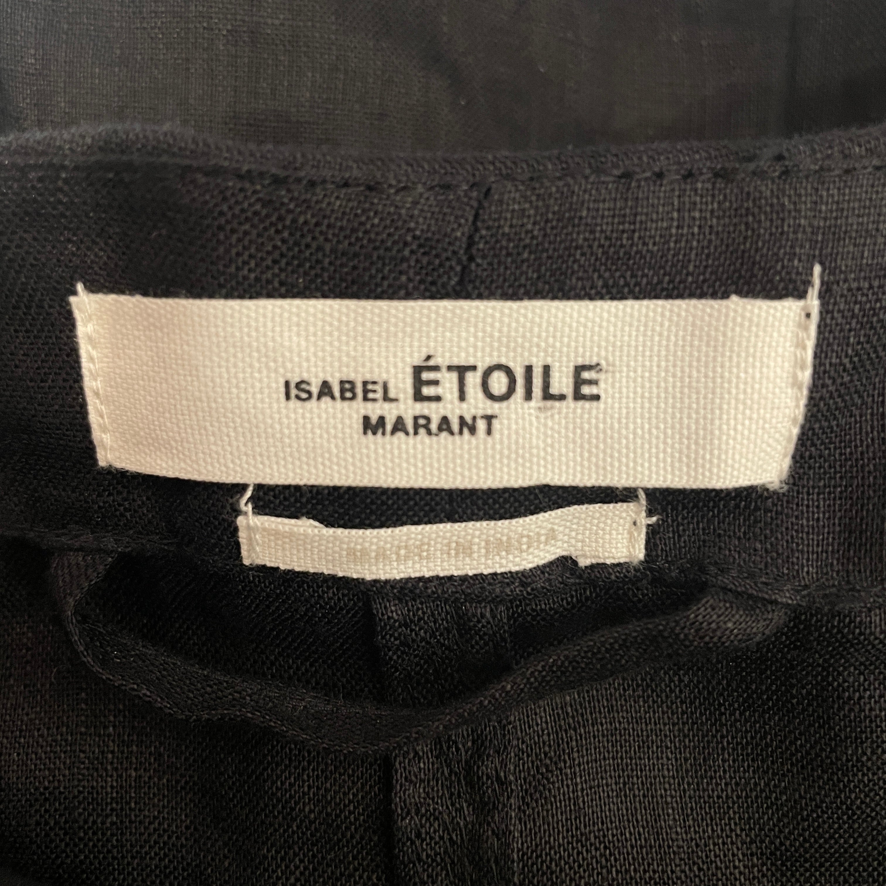 ISABEL MARANT ETOILE/Dress/36/Linen/BLK/Etoile Mini Ruched Dress view 3