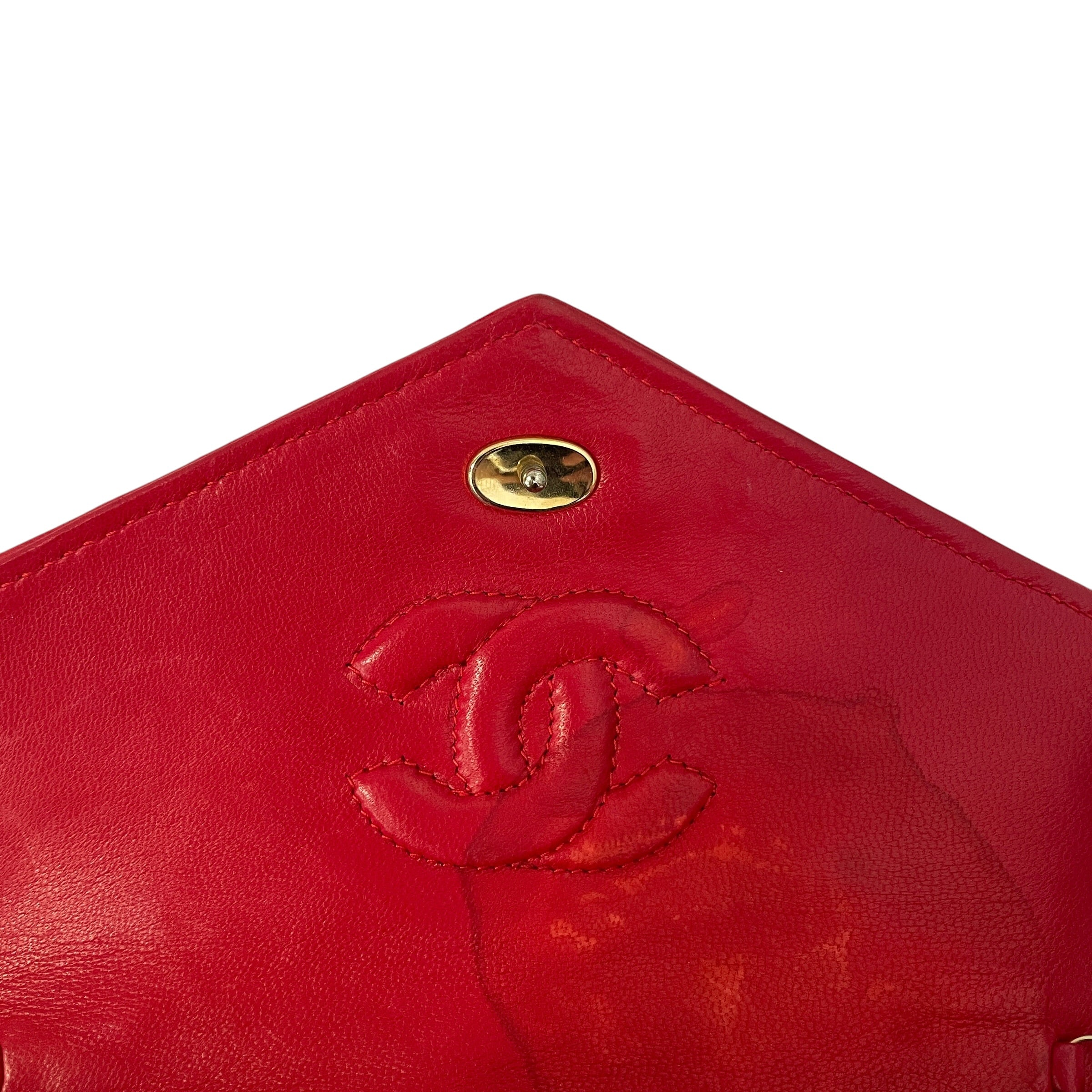 CHANEL/Cross Body Bag/Leather/RED/Crocodile Bag w/ Tassel view 5