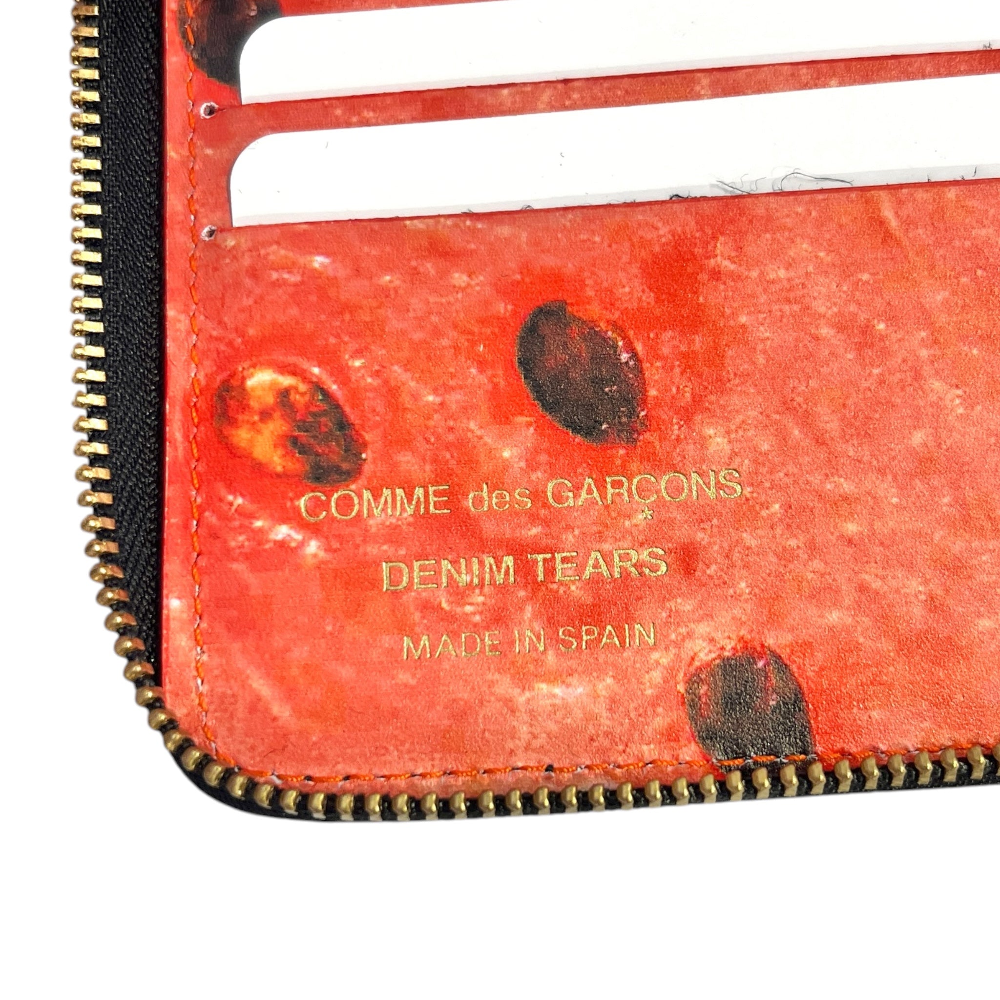 COMME des GARCONS/Bifold Wallet/All Over Print/Leather/GRN/WATERMELON RIND FULL ZIP view 4