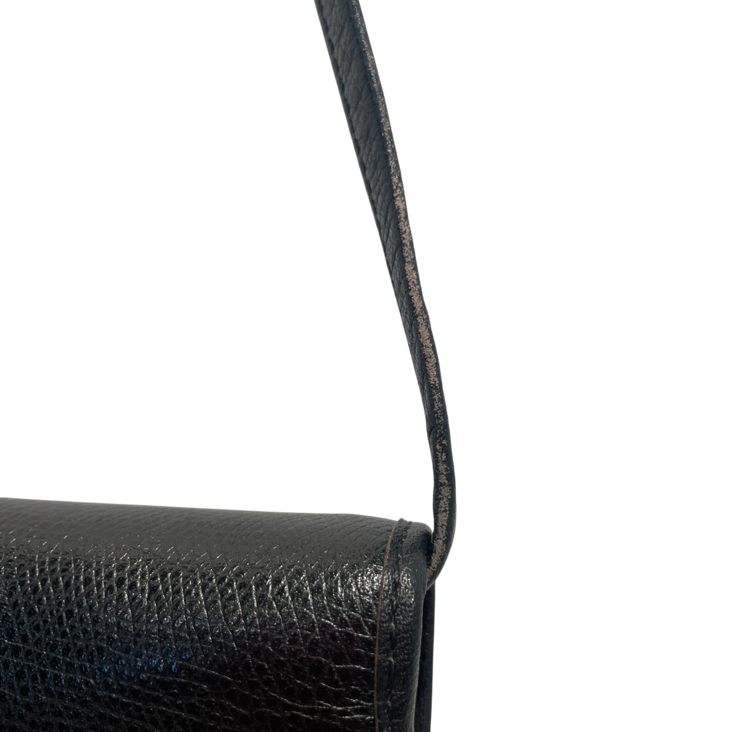 Christian Dior/Cross Body Bag/Leather/BLK/Cross Body view 3