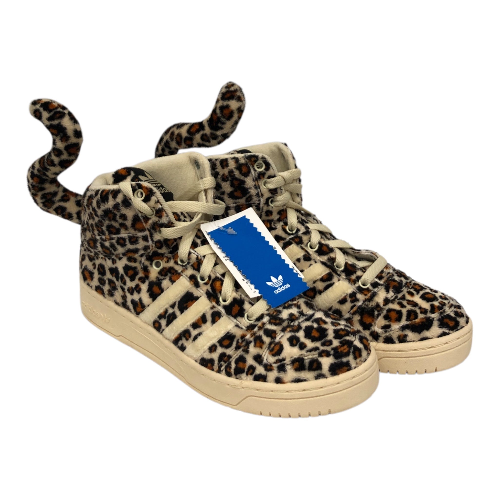 JEREMY SCOTT/Hi-Sneakers/US 7/Leopard/Cotton/BEG/ view 1