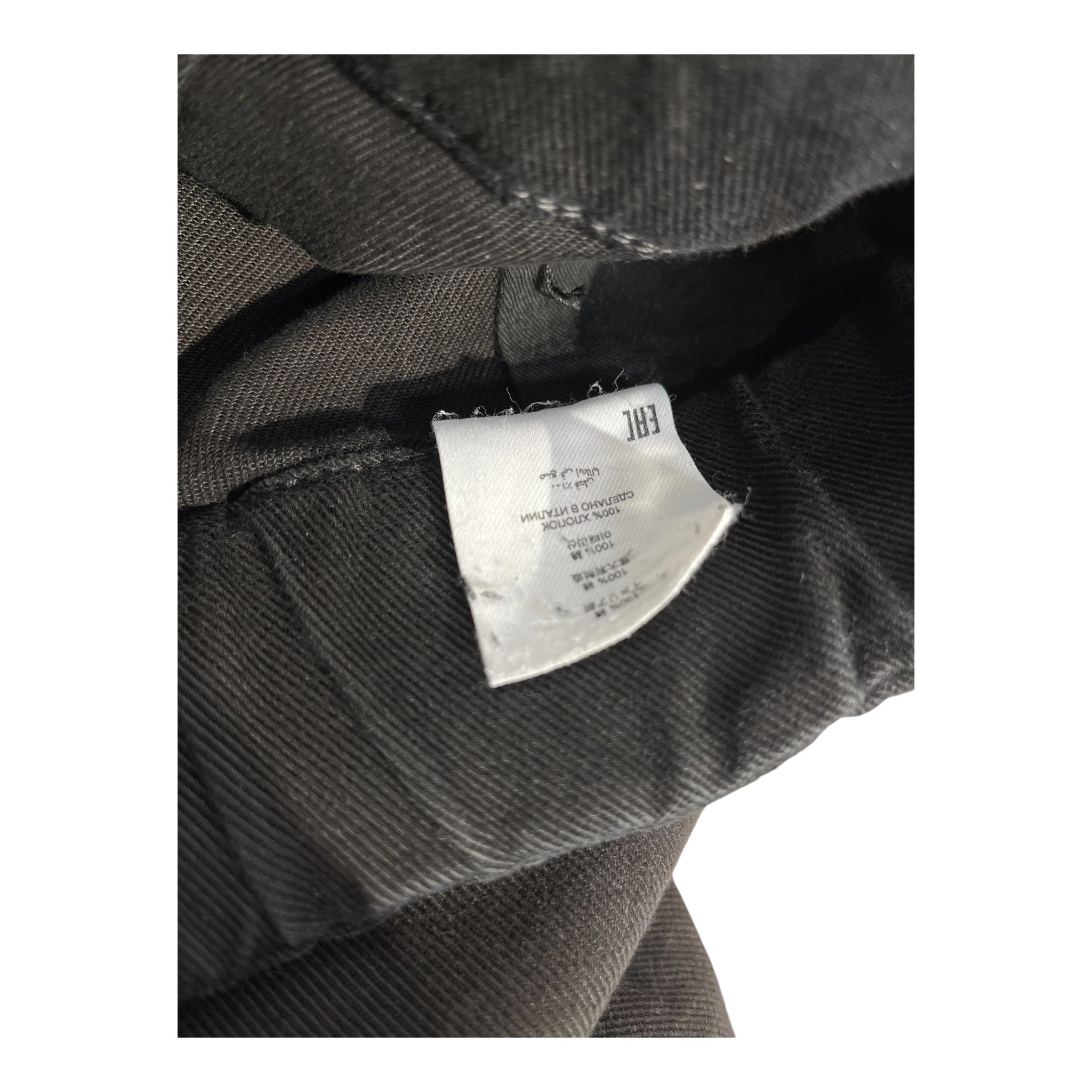 DRIES VAN NOTEN/Pants/S/Cotton/BLK/Distressed/Drawstring tie view 4