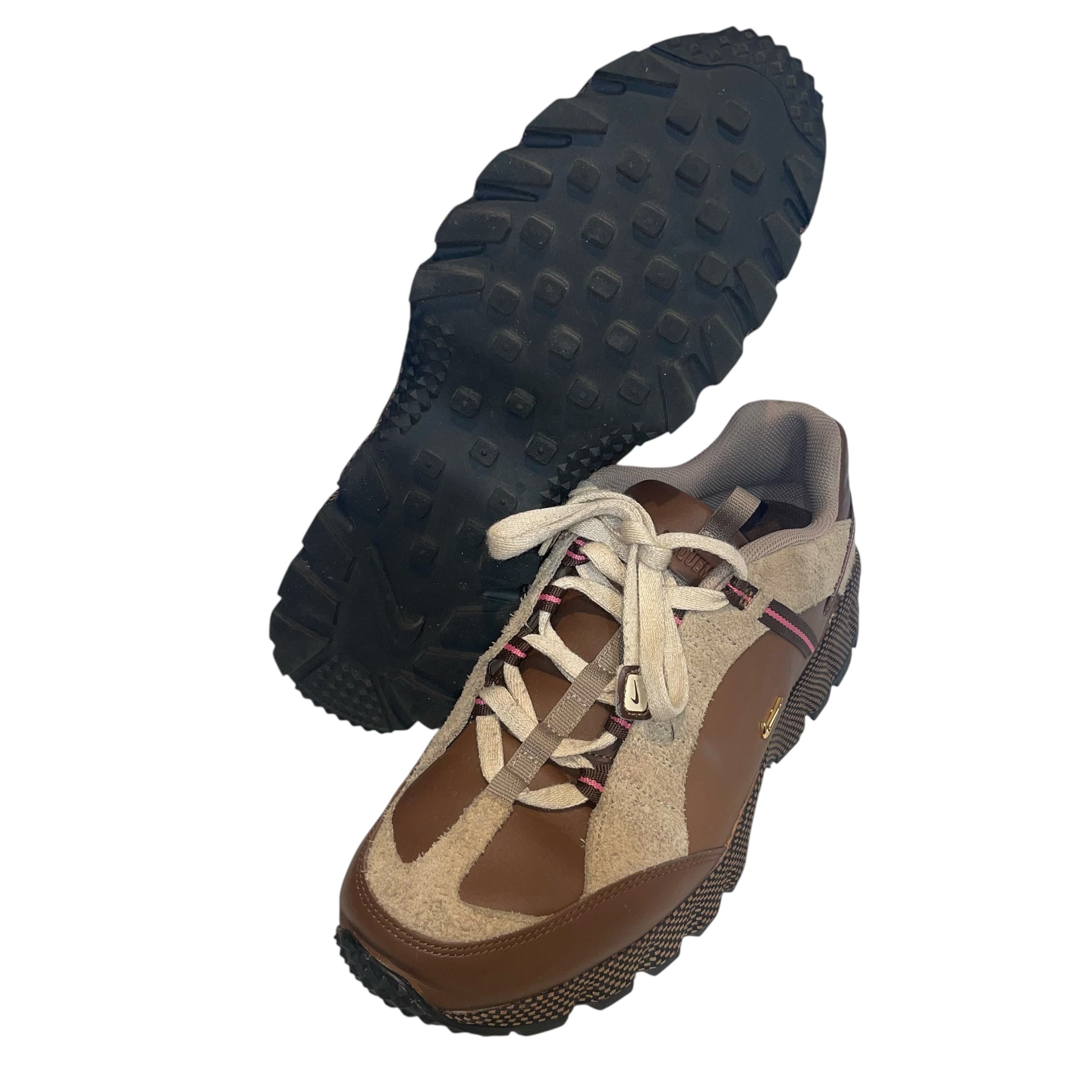 JACQUEMUS/NIKE/Low-Sneakers/US 12/Leather/BRW/pnk/gld logo view 4