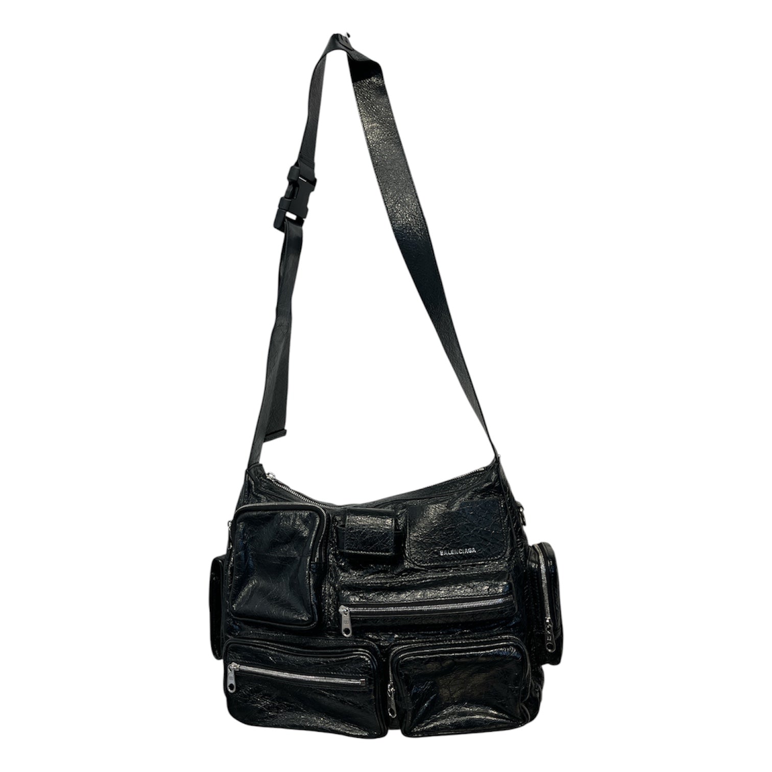 BALENCIAGA/Bag/Leather/BLK/SUPERBUSY SLING BAG view 3