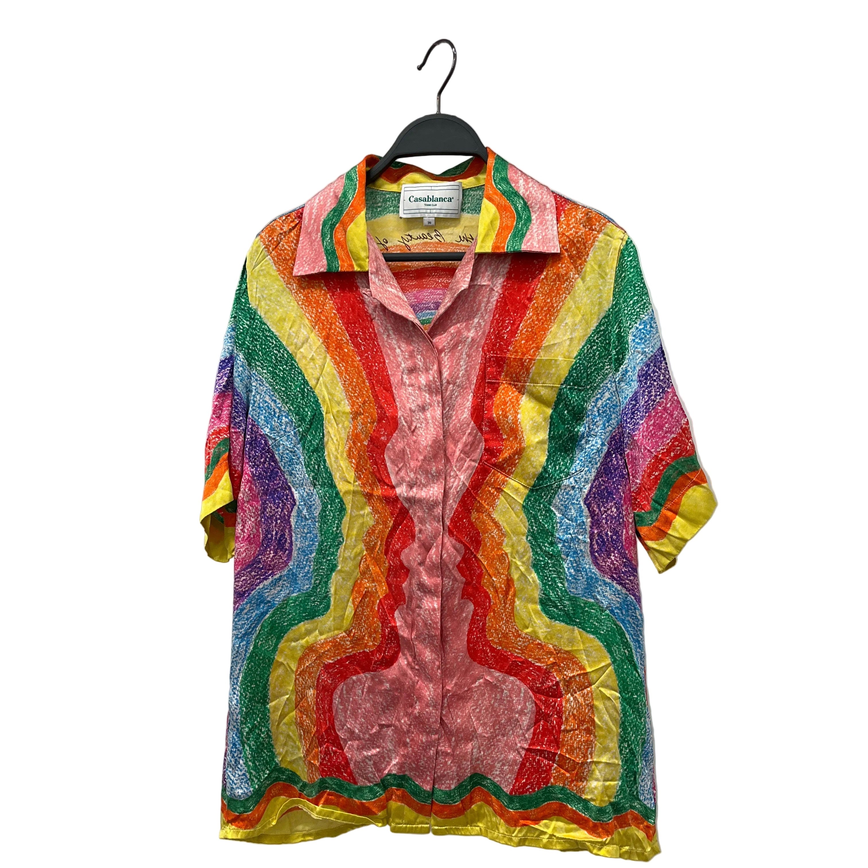CASABLANCA/SS Shirt/36/Silk/MLT/All Over Print/RAINBOW CRAYON PRINT view 1