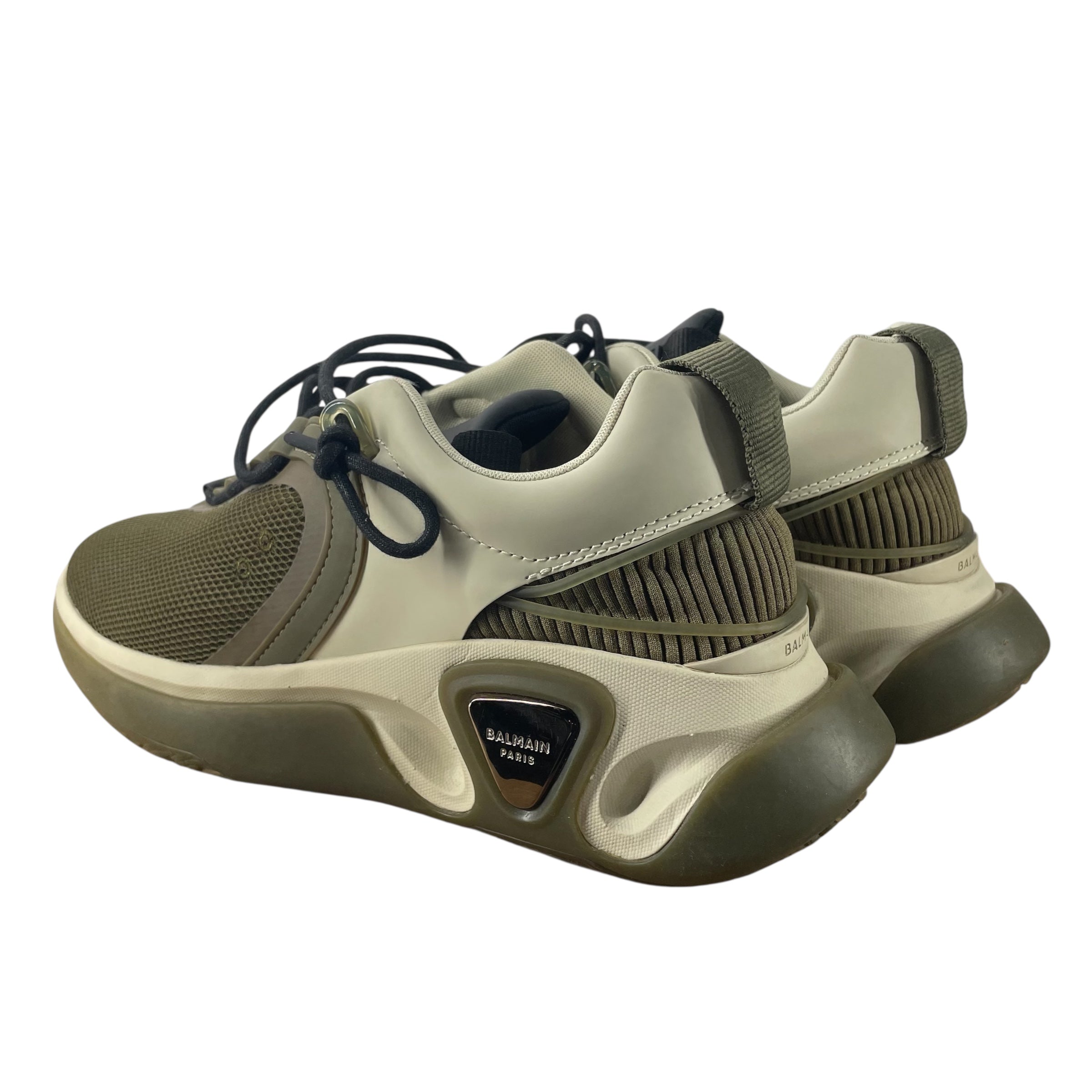 BALMAIN/Low-Sneakers/US 10/Polyester/GRN/Mesh B-runner view 2