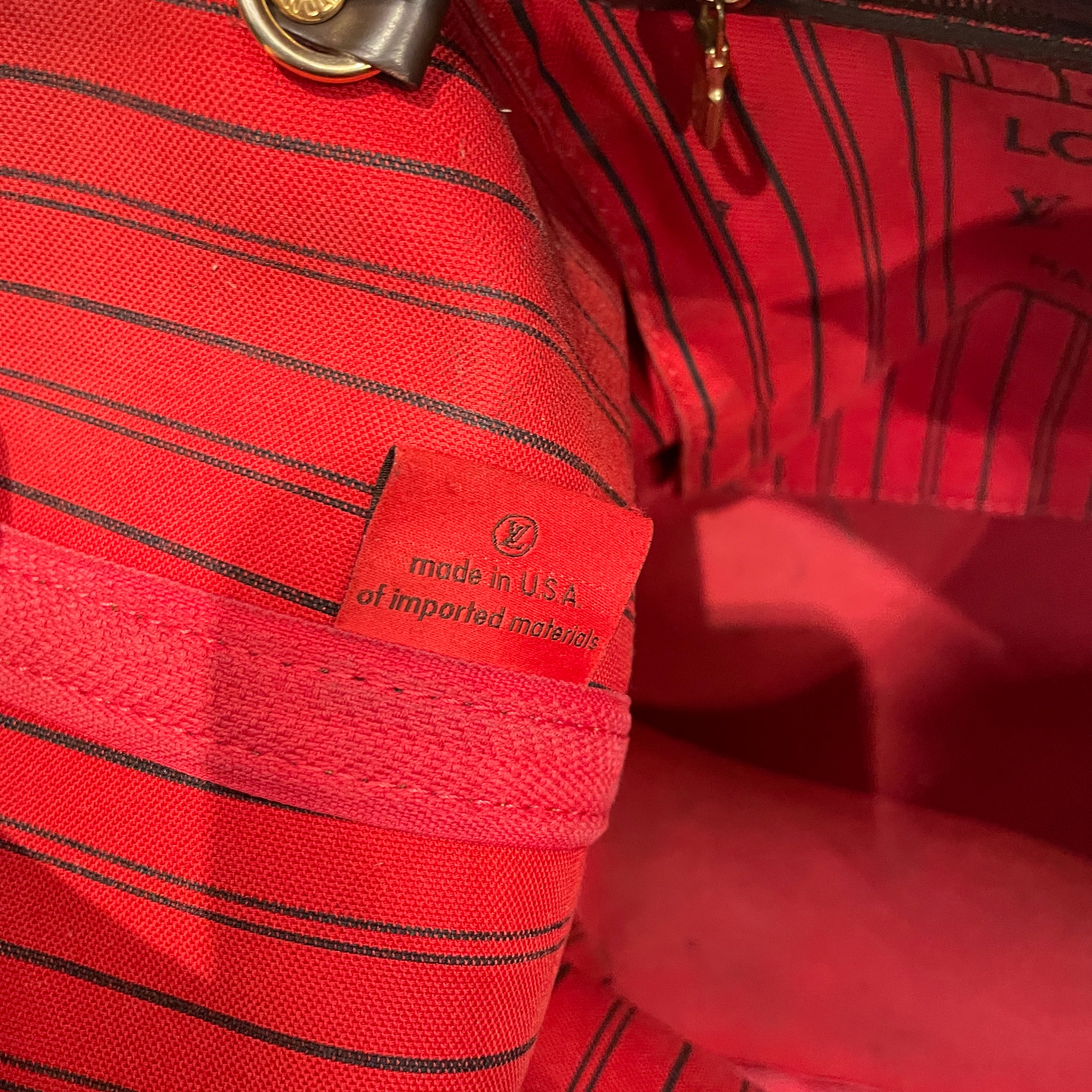 LOUIS VUITTON/Tote Bag/Monogram/Leather/BRW/DAMIER EBENE NEVERFULL MM view 7