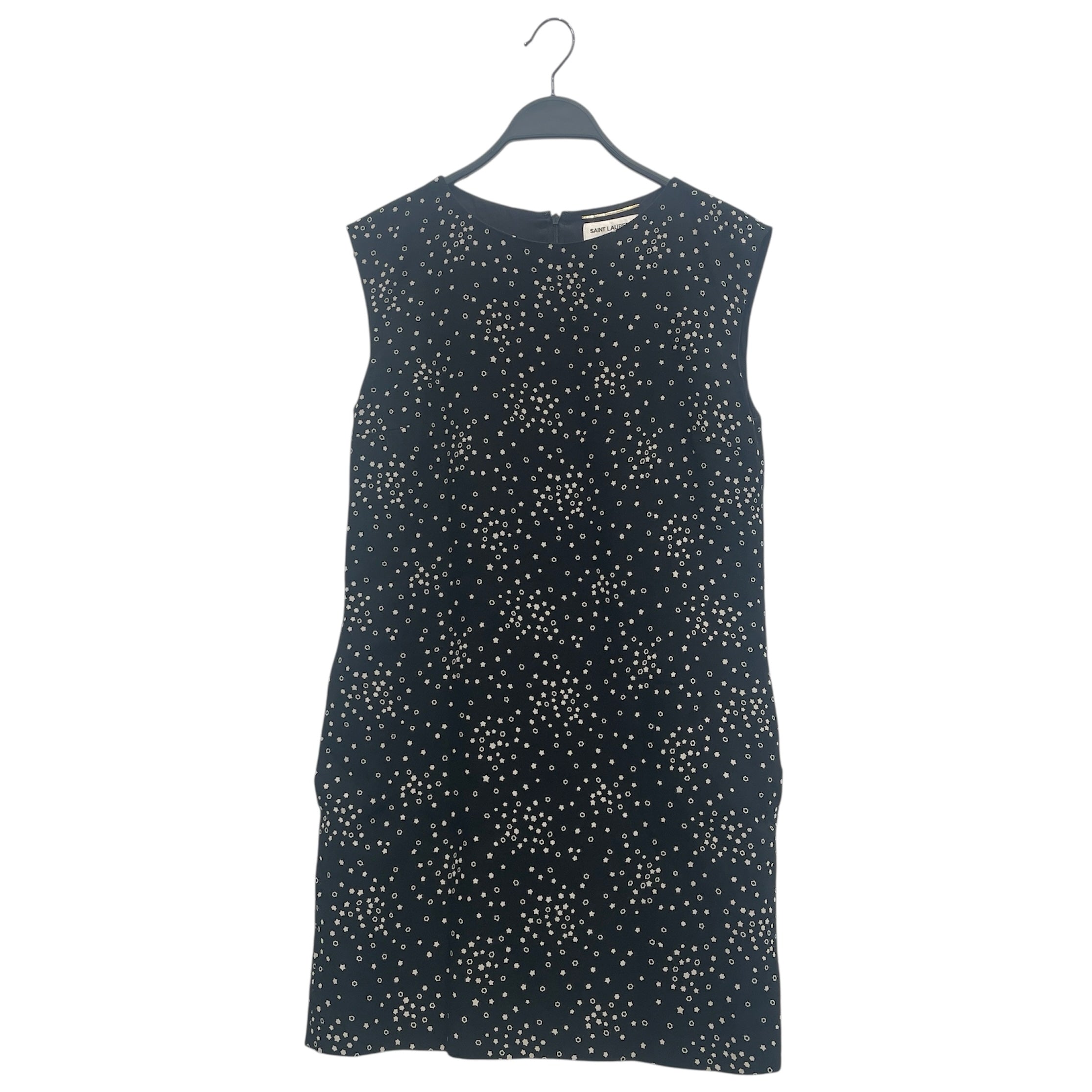SAINT LAURENT/SL Dress/38/All Over Print/Polyester/BLK/STAR PRINT DRESS view 1