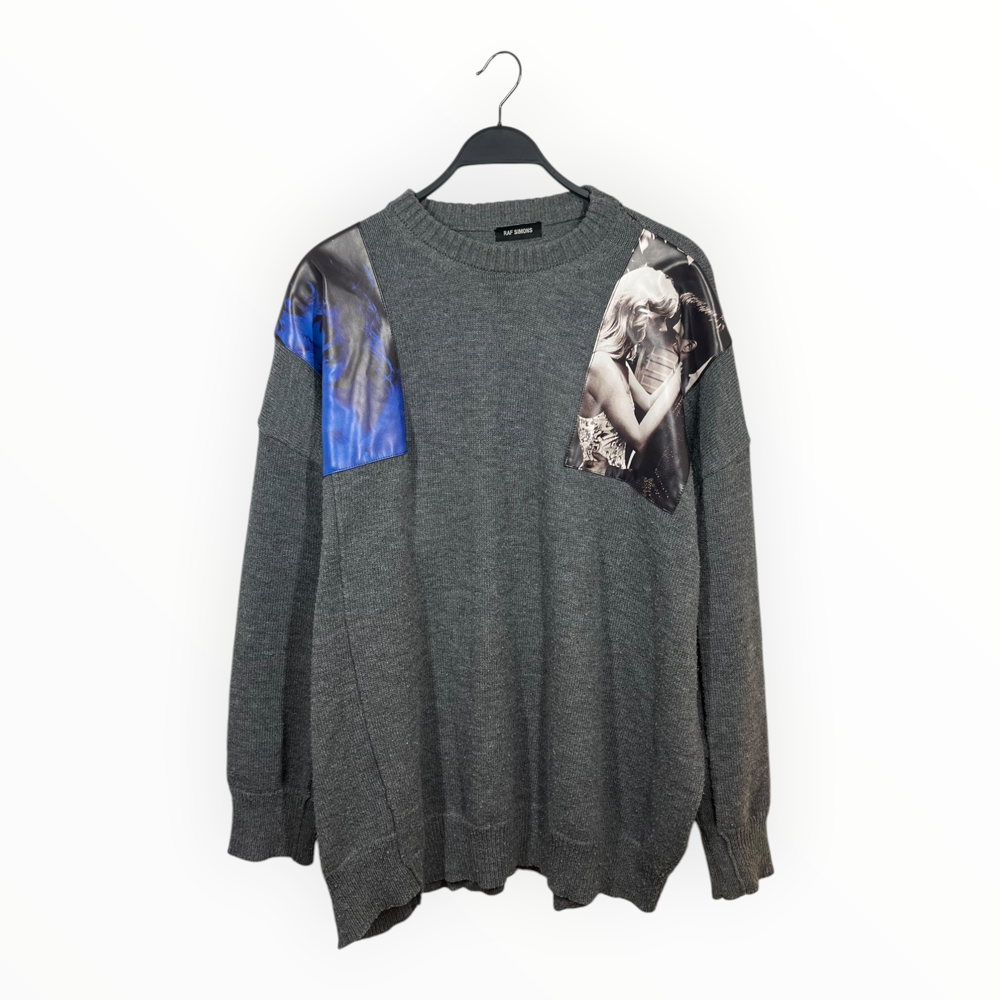 RAF SIMONS/Heavy Sweater/M/Wool/GRY/Oversize/2019 Blue Velvet Sweater view 1