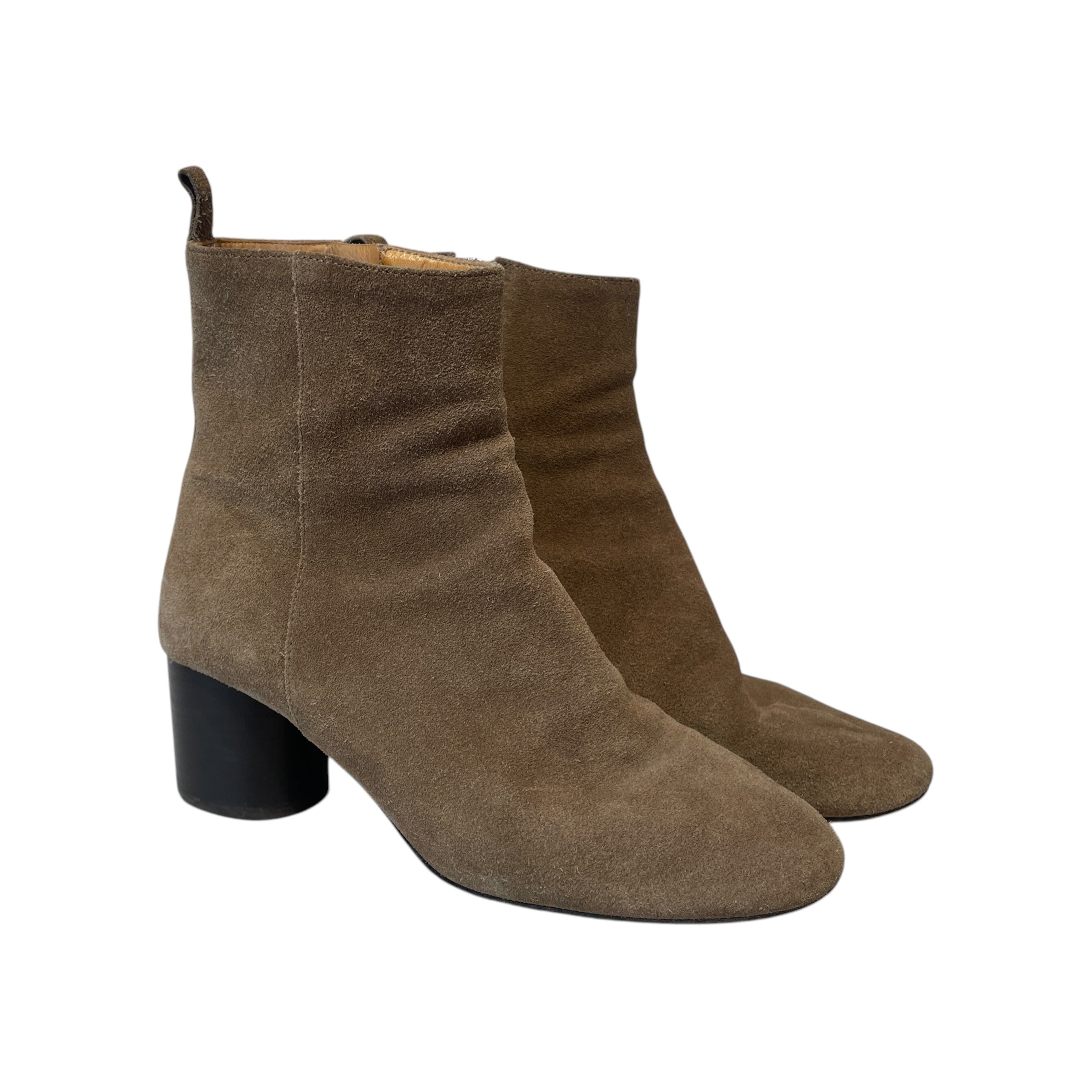 ISABEL MARANT ETOILE/Boots/EU 37/Suede/KHK/HEELED BOOT view 1