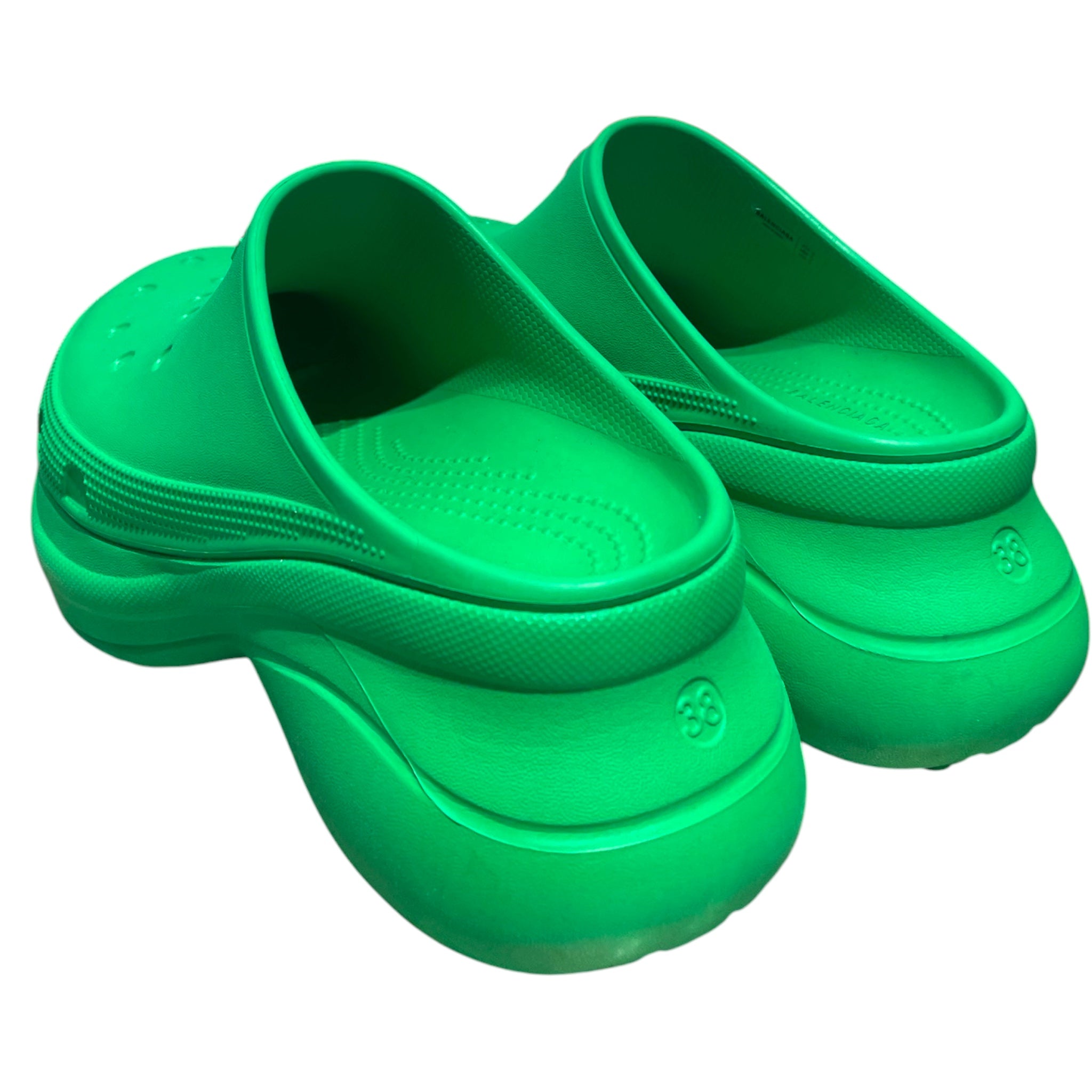 BALENCIAGA/Sandals/EU 38/GRN/Rubber Mules view 2