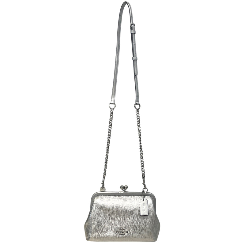 COACH/Cross Body Bag/Leather/SLV/Nora Kisslock