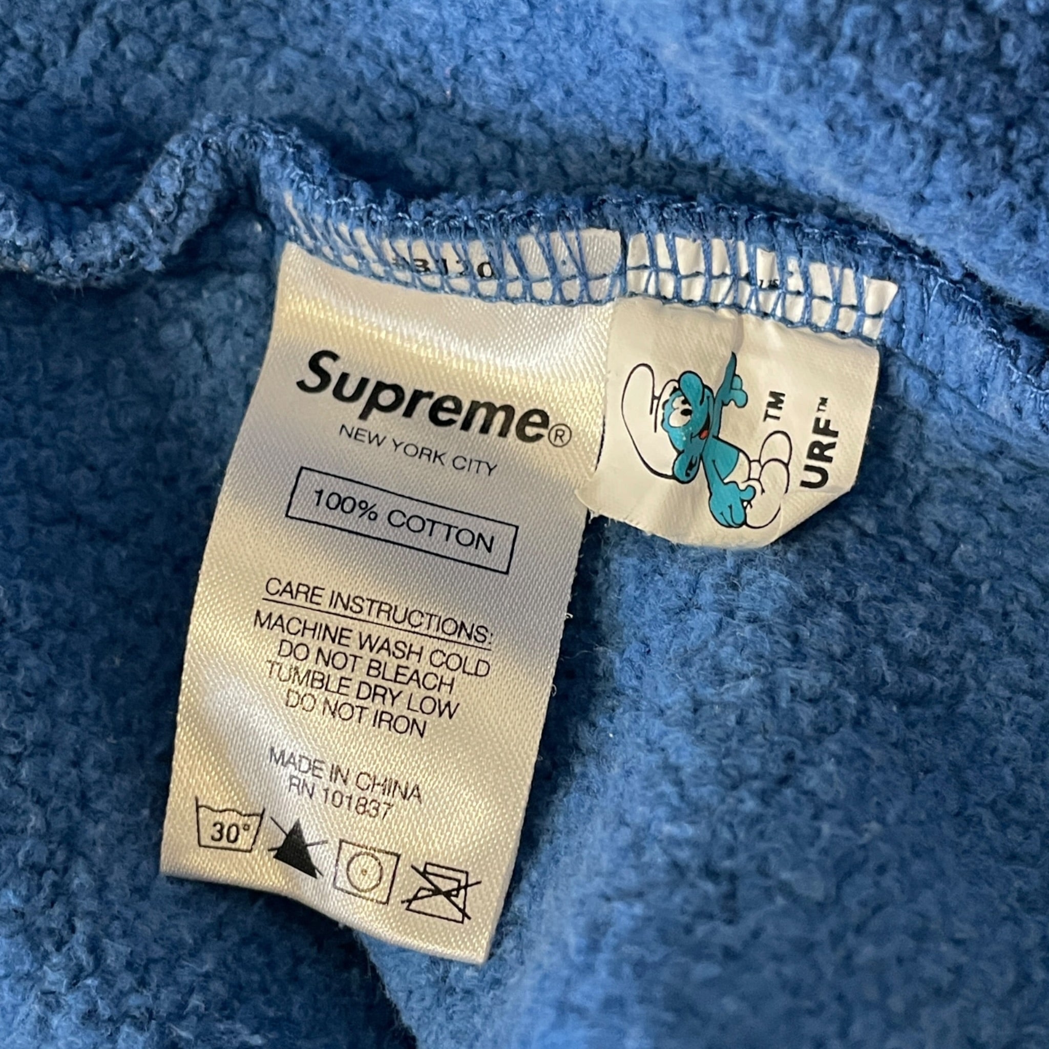 Supreme/Hoodie/L/Cotton/BLU/SMURFS view 4