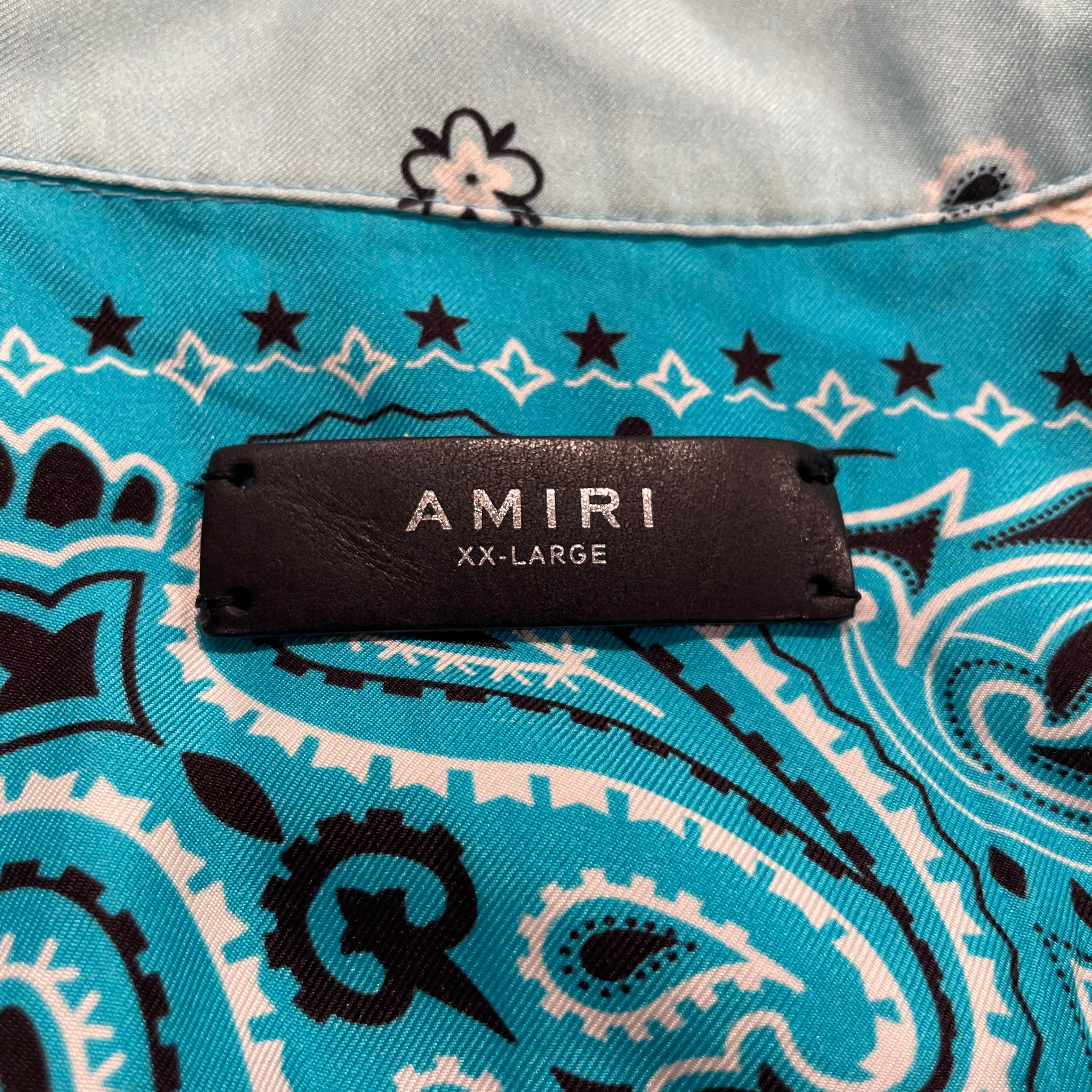 AMIRI/Shirt/XXL/Silk/BLU/Paisley/DIFFERENT BLUES view 3