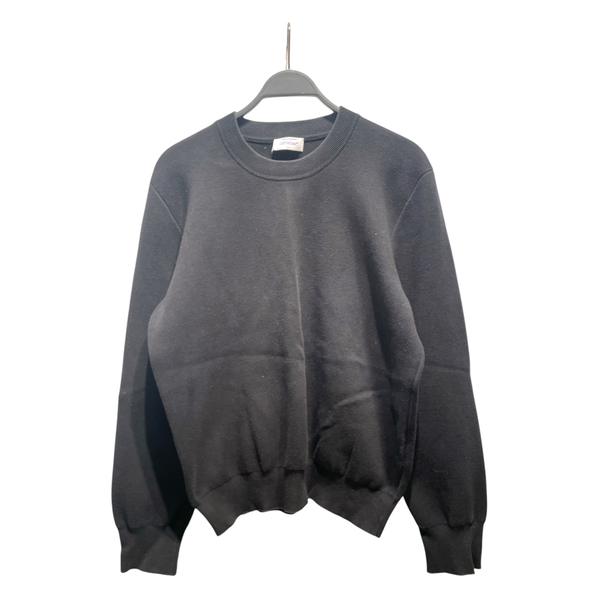 OFF-WHITE/Sweatshirt/XL/Cotton/BLK/Puff Arrow Logo Crewneck view 1