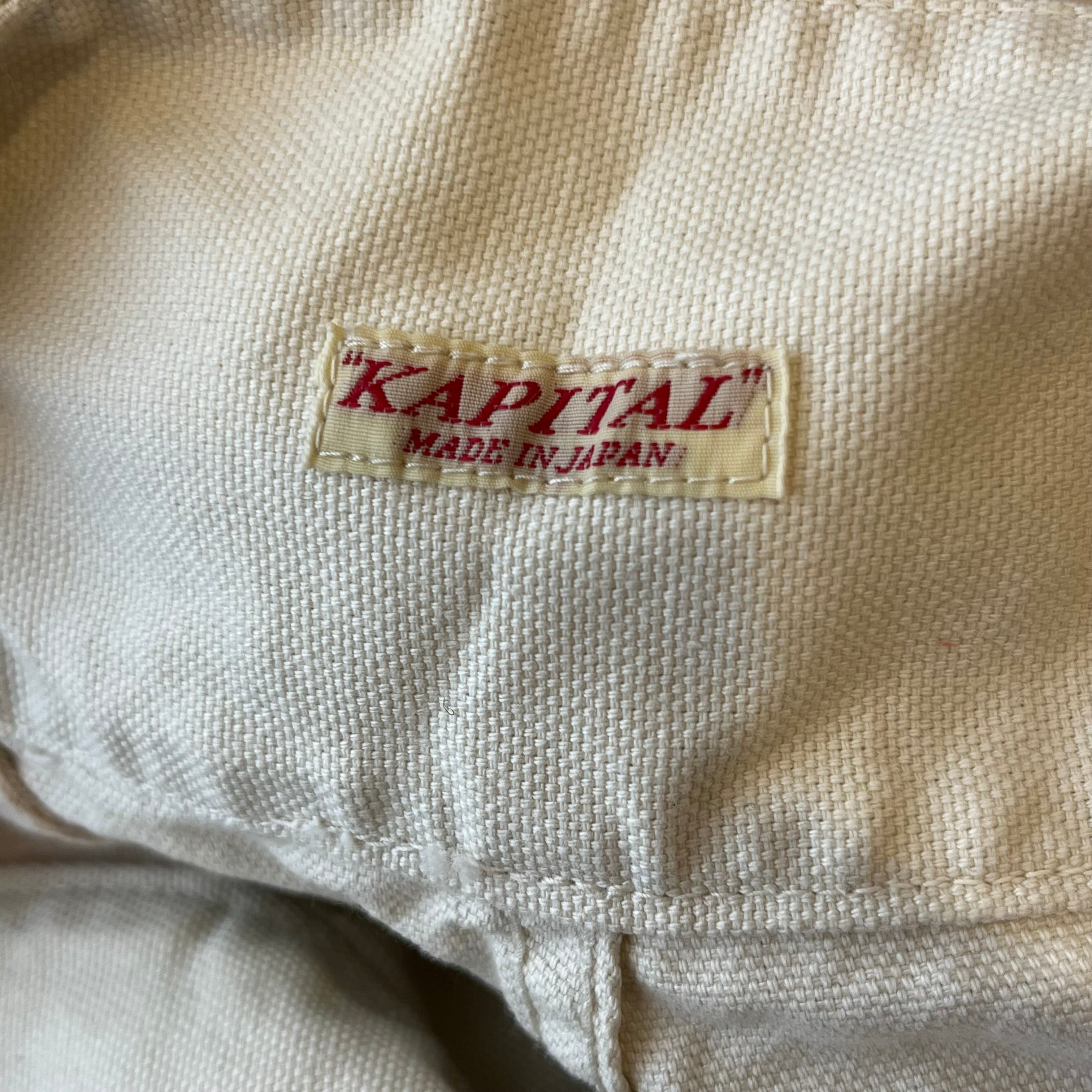 KAPITAL/Straight Pants/XL/Cotton/CRM/Cinch Waist Wide Leg Trousers view 3
