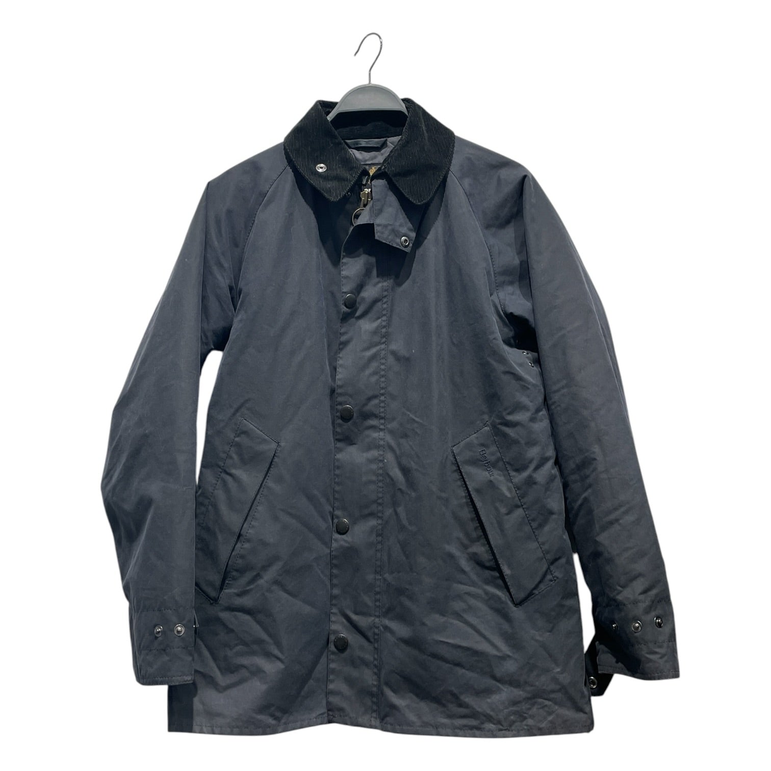 Barbour/Jacket/M/Cotton/NVY/TRANSPORT WAXED / CORD COLLAR view 1