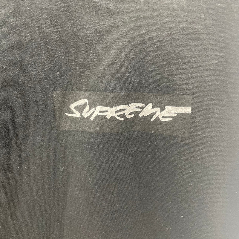 Supreme/T-Shirt/L/Cotton/BLK/PAINT STROKE BOX LOGO