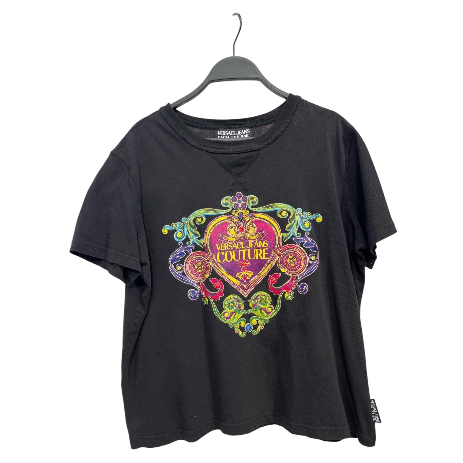 VERSACE JEANS COUTURE/T-Shirt/Cotton/BLK/HEART view 1