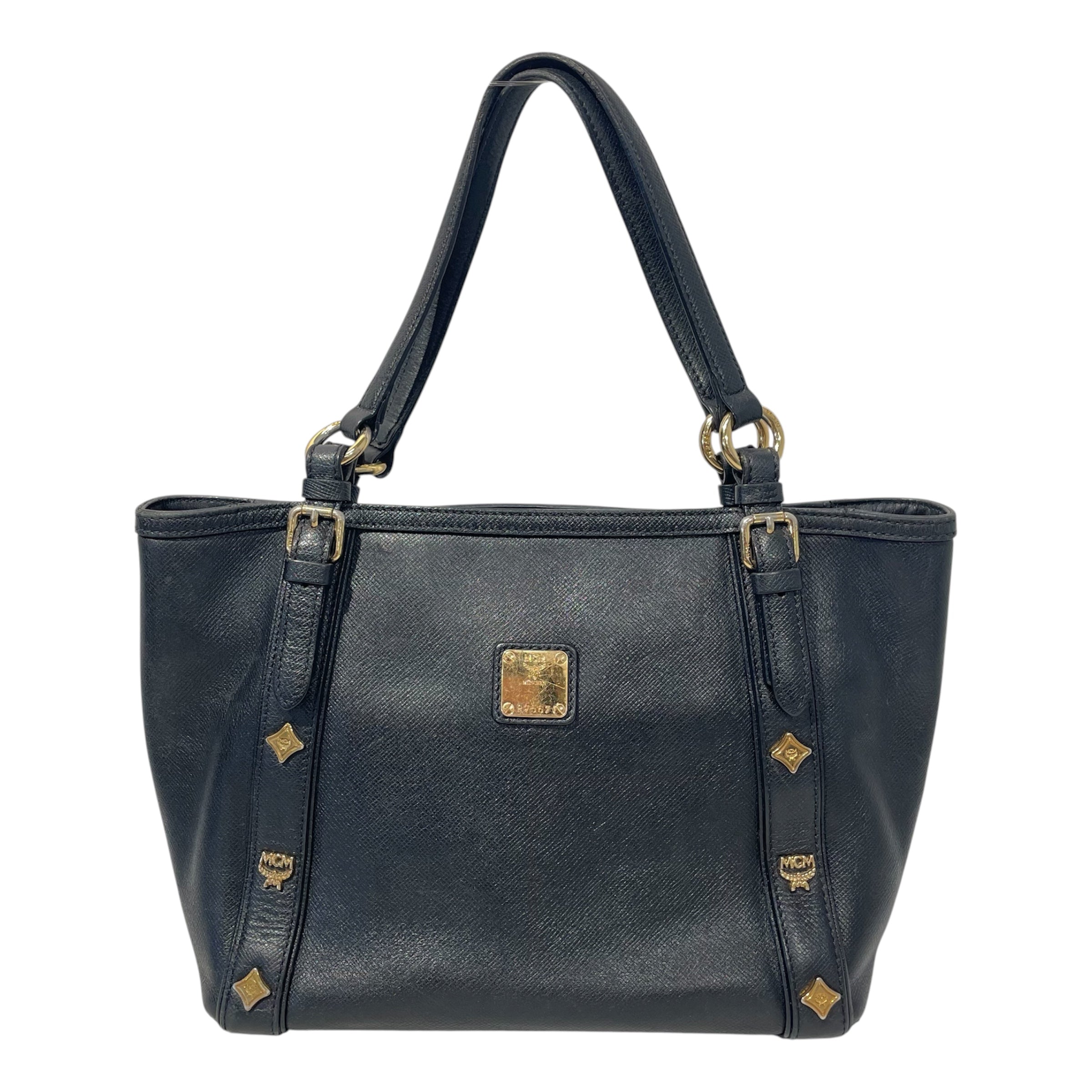 MCM/Hand Bag/Leather/BLK/R7567 view 1