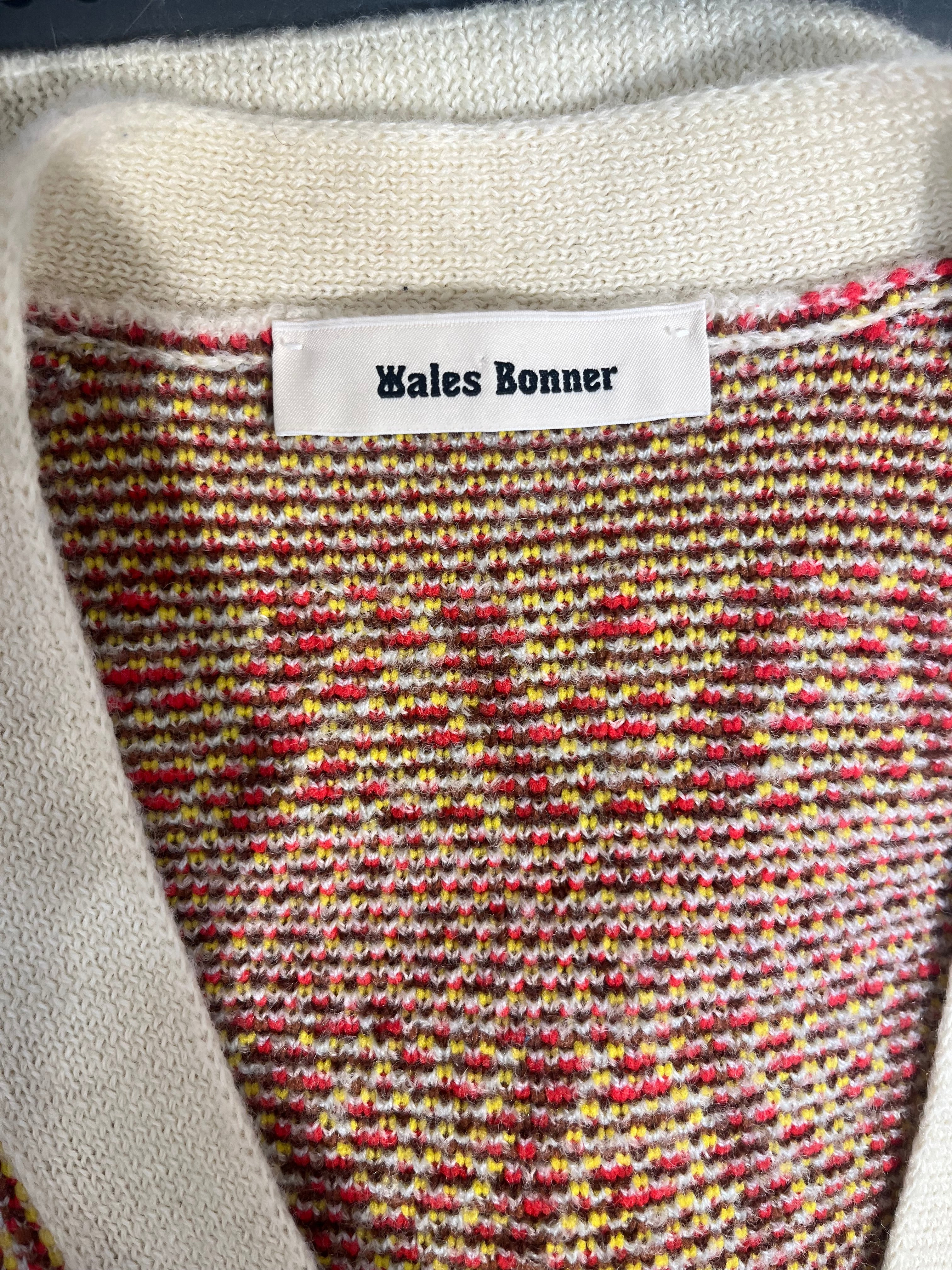 WALES BONNER/Cardigan/4/All Over Print/Wool/MLT/AZTEC KNIT CARDIGAN view 3