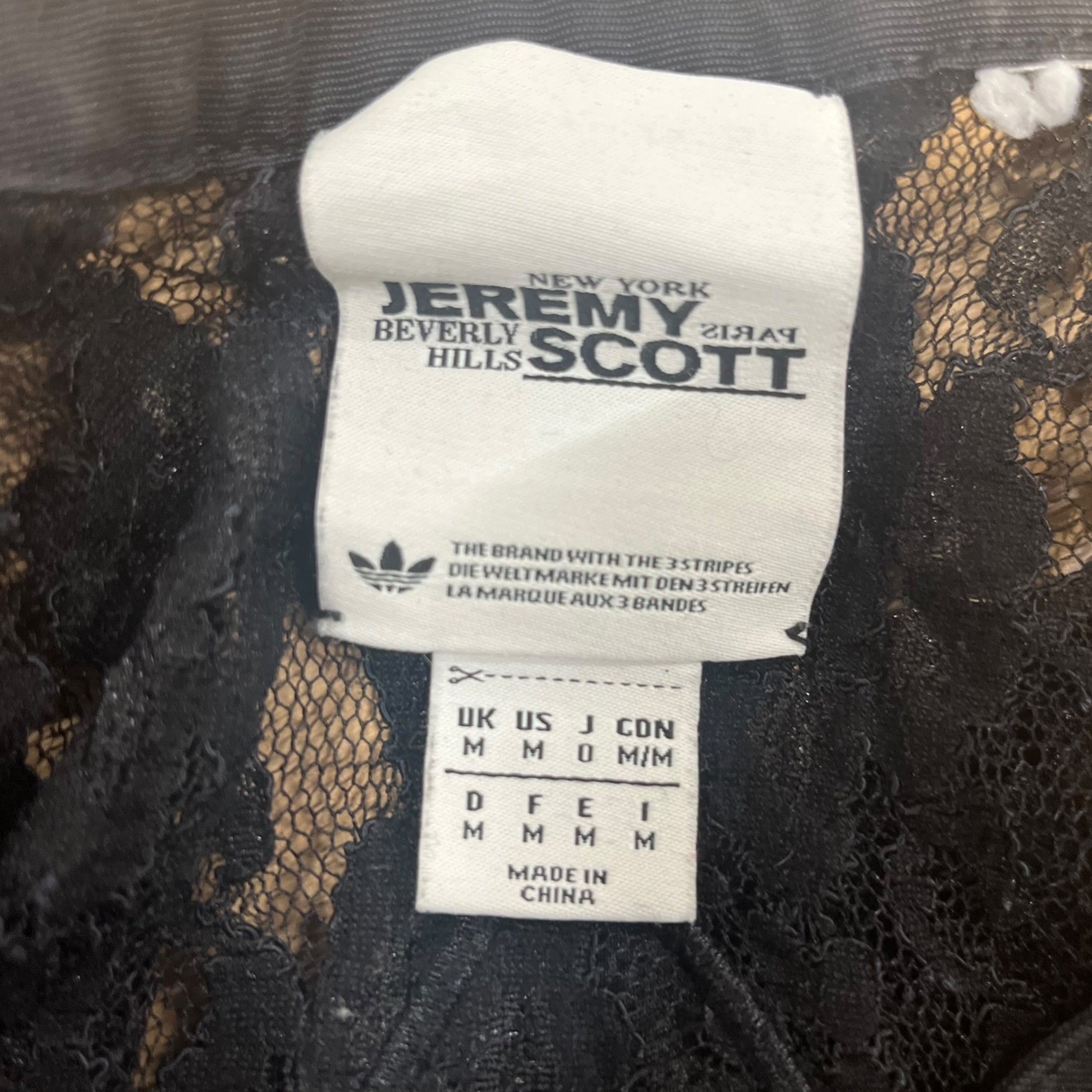 JEREMY SCOTT/SS Shirt/M/Polyester/BLK/Lace Button Up view 3
