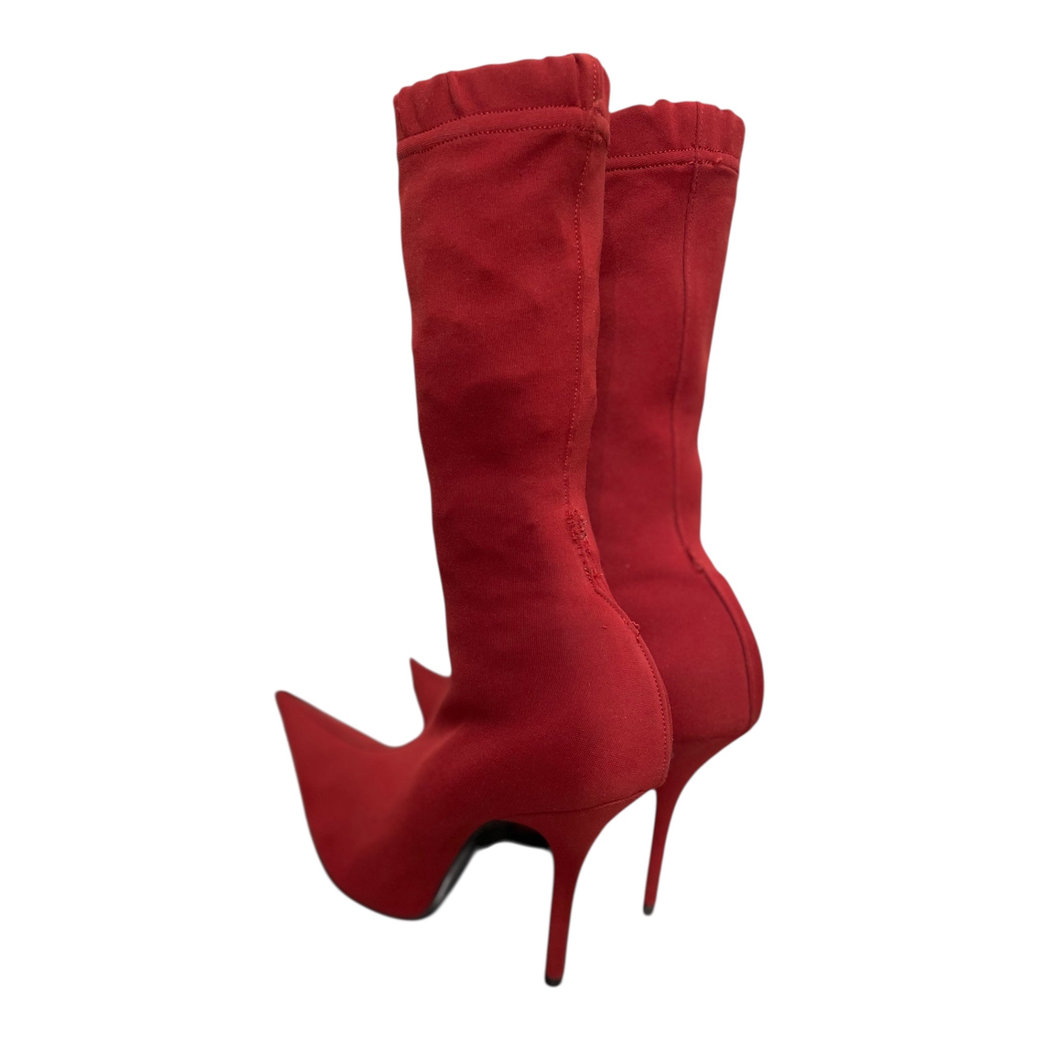 BALENCIAGA/Heels/EU 39/Polyester/RED/KNIFE ANKLE BOOT view 2