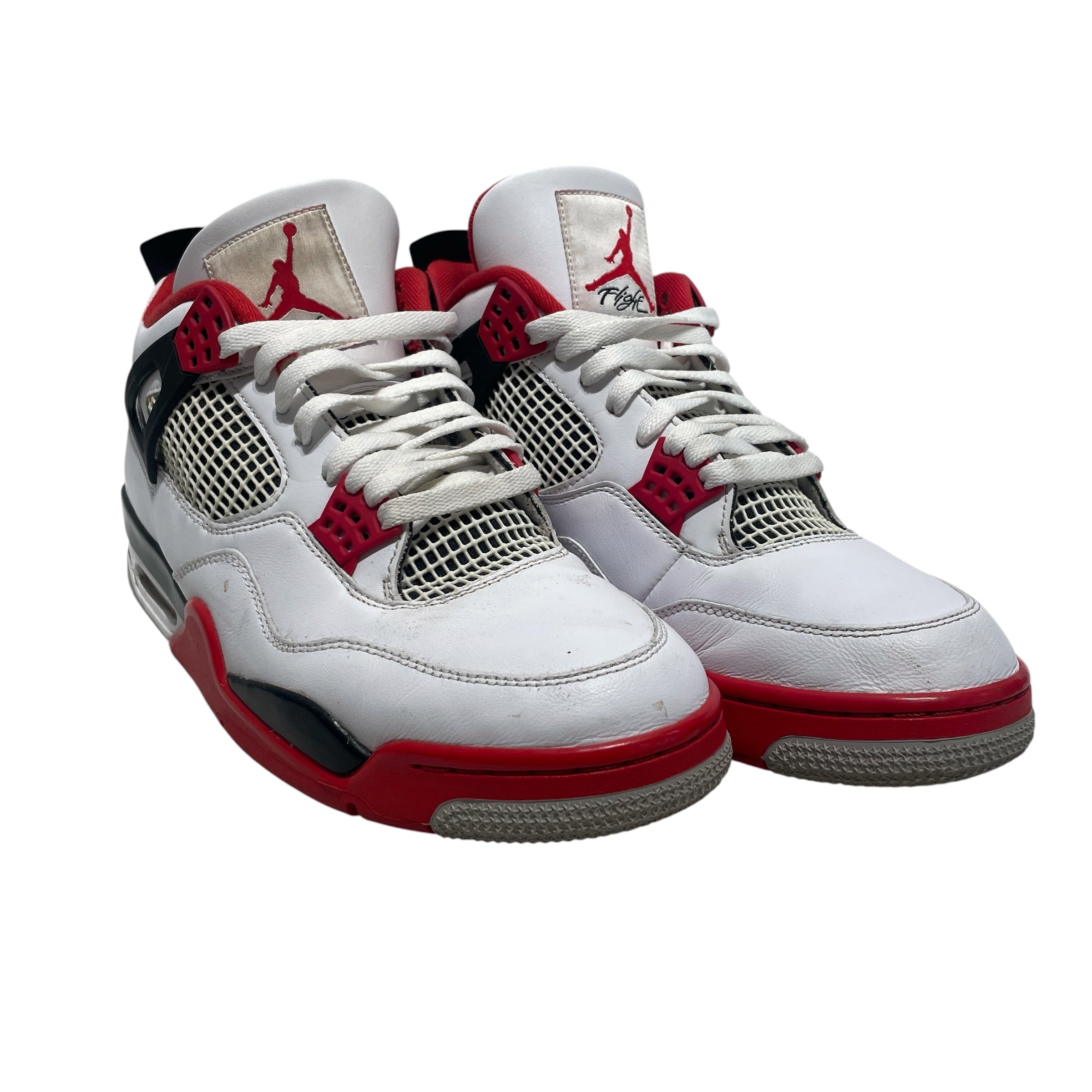 NIKE/Hi-Sneakers/US 12/Acrylic/WHT/JORDAN 4 FIRE RED view 1