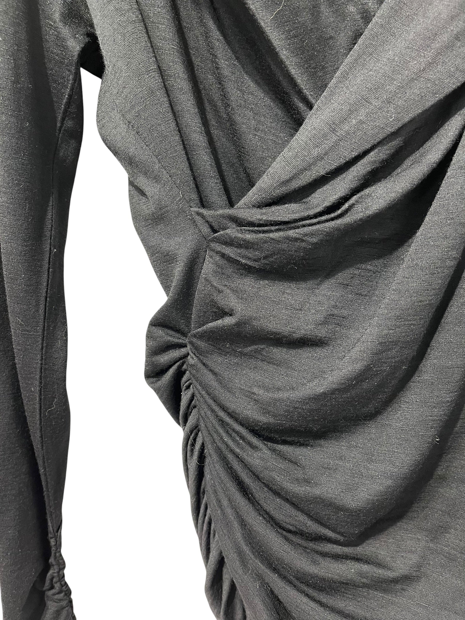 SAINT LAURENT/LS Blouse/L/Cotton/BLK/2023 SLP HOOD TOP view 5