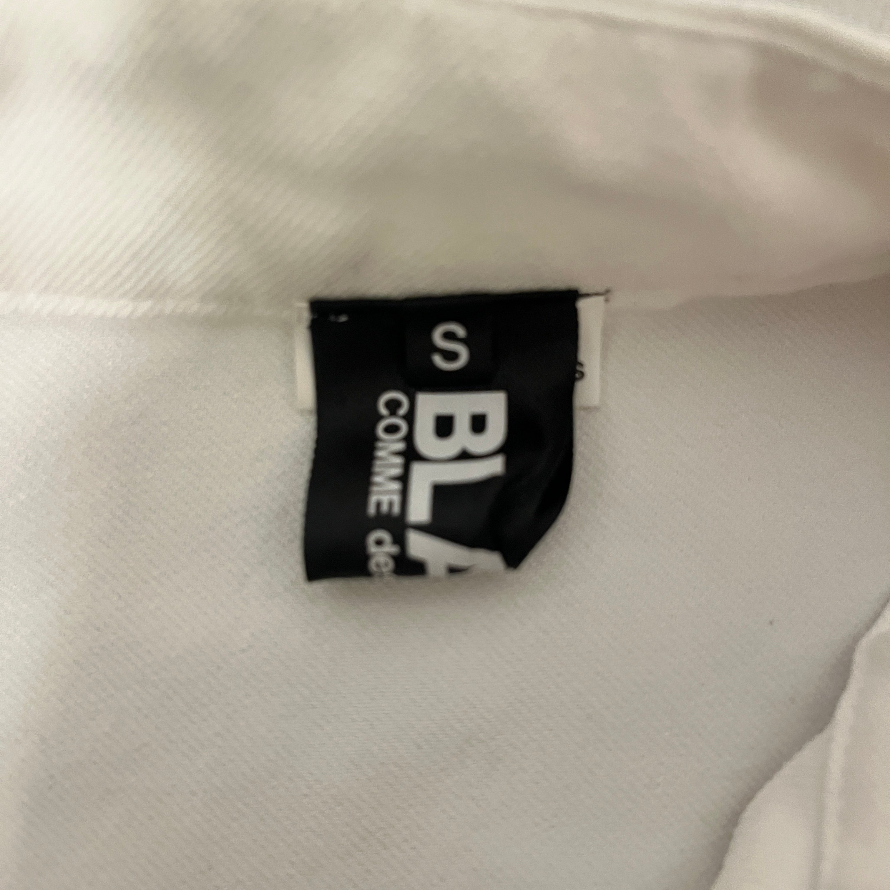 BLACK COMME des GARCONS/Coat/S/Polyester/WHT/MANDARIN JACKET view 3