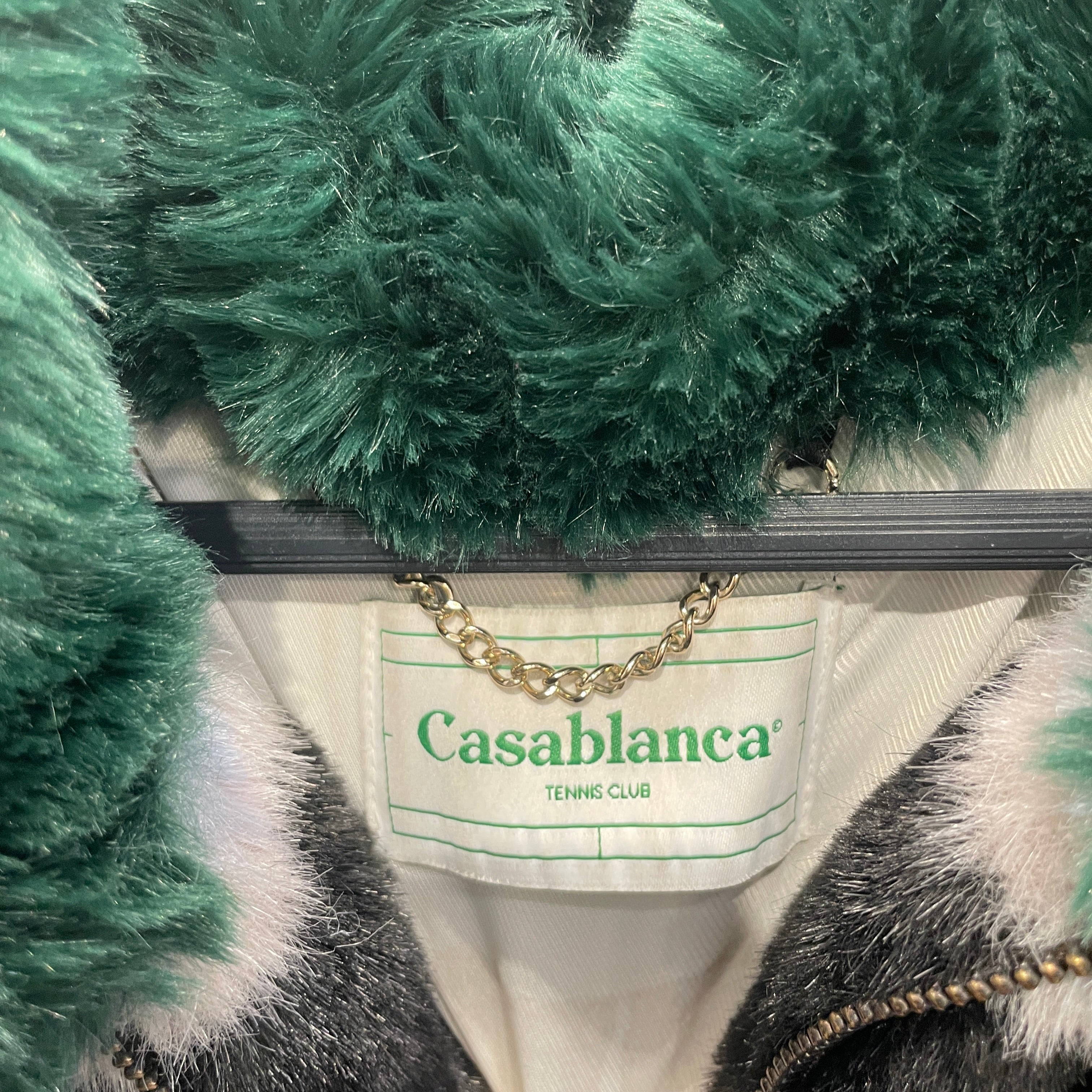 CASABLANCA/Jacket/S/All Over Print/Fake Fur/BLK/CB GRN BLU FAUX FUR RUNWAY2019 view 2