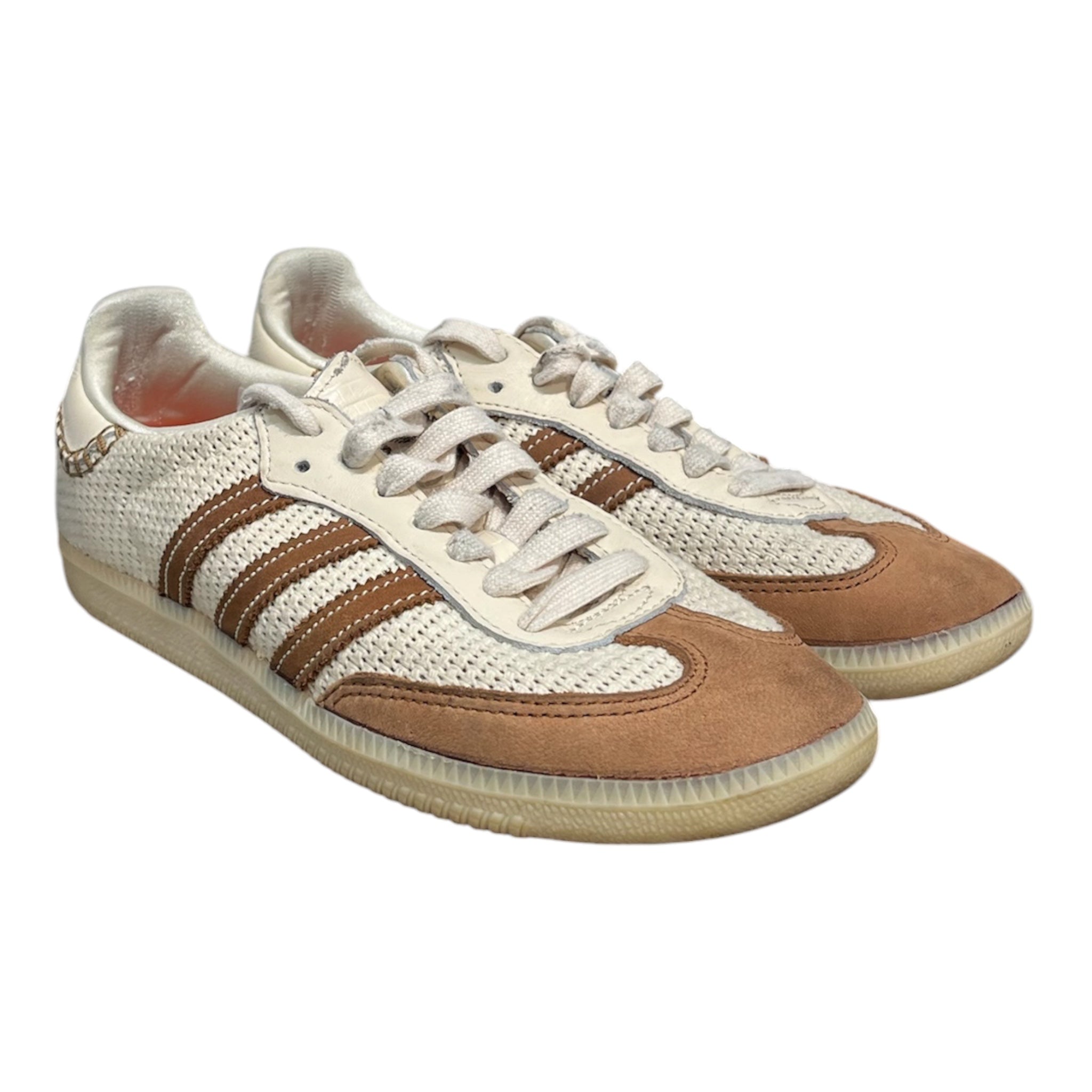 adidas/WALES BONNER/Low-Sneakers/US 5/Leather/CRM/SAMBA CRM WHT BRWN view 4