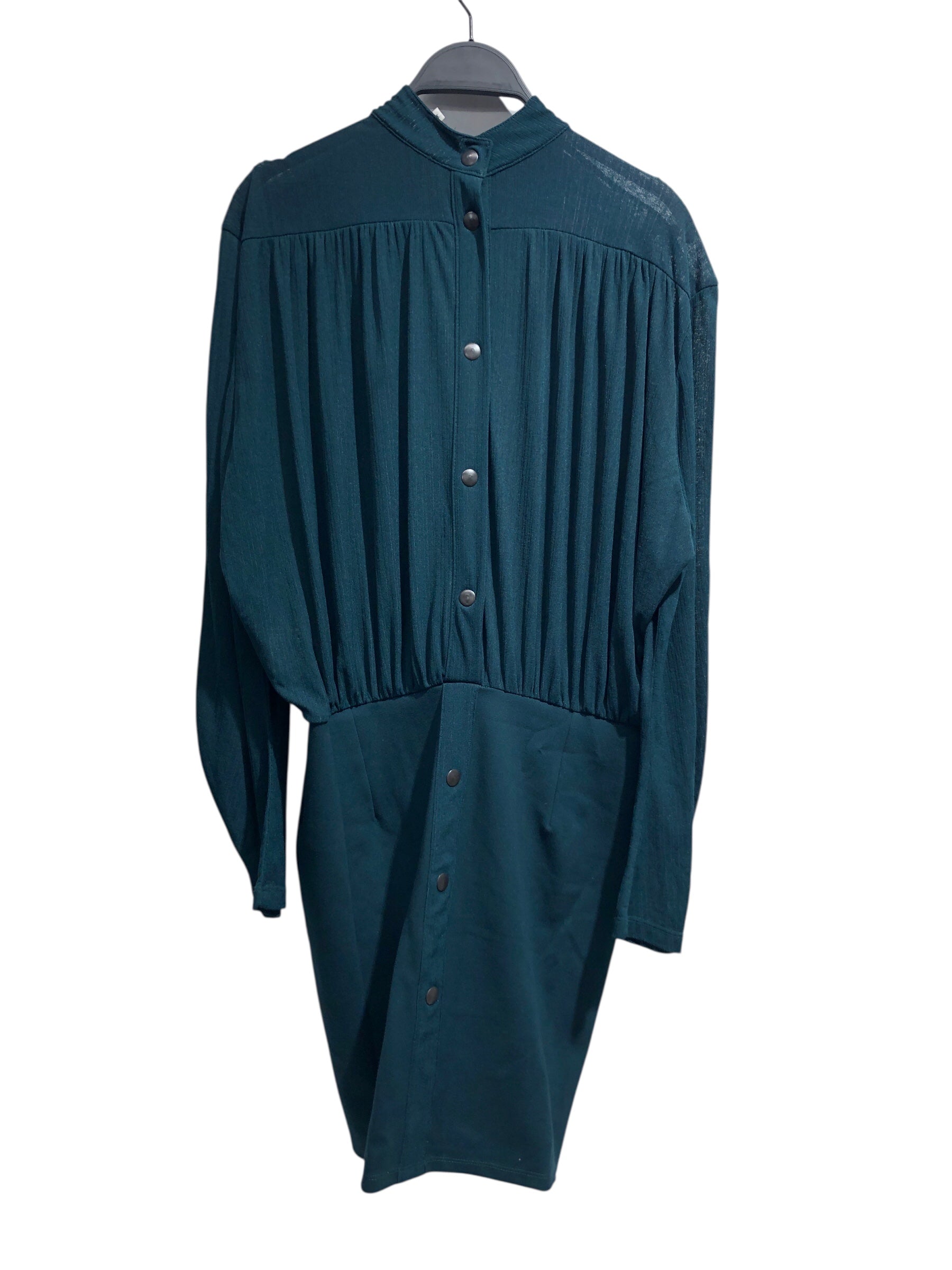 BIMBA Y LOLA/LS Dress/M/Cotton/GRN/PINE GREEN 2 TONE view 2