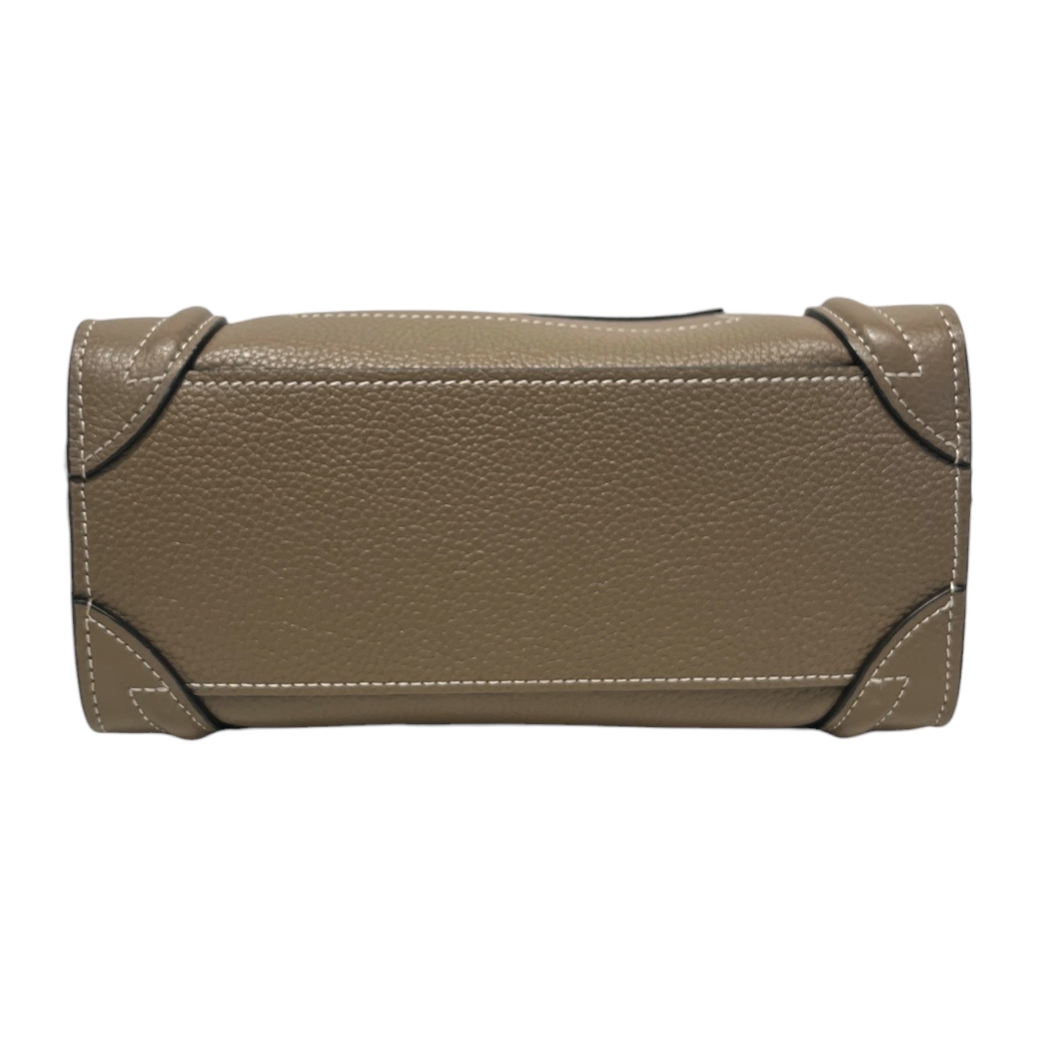CELINE/Cross Body Bag/Leather/GRY/NANO LUGGAGE BAG view 3