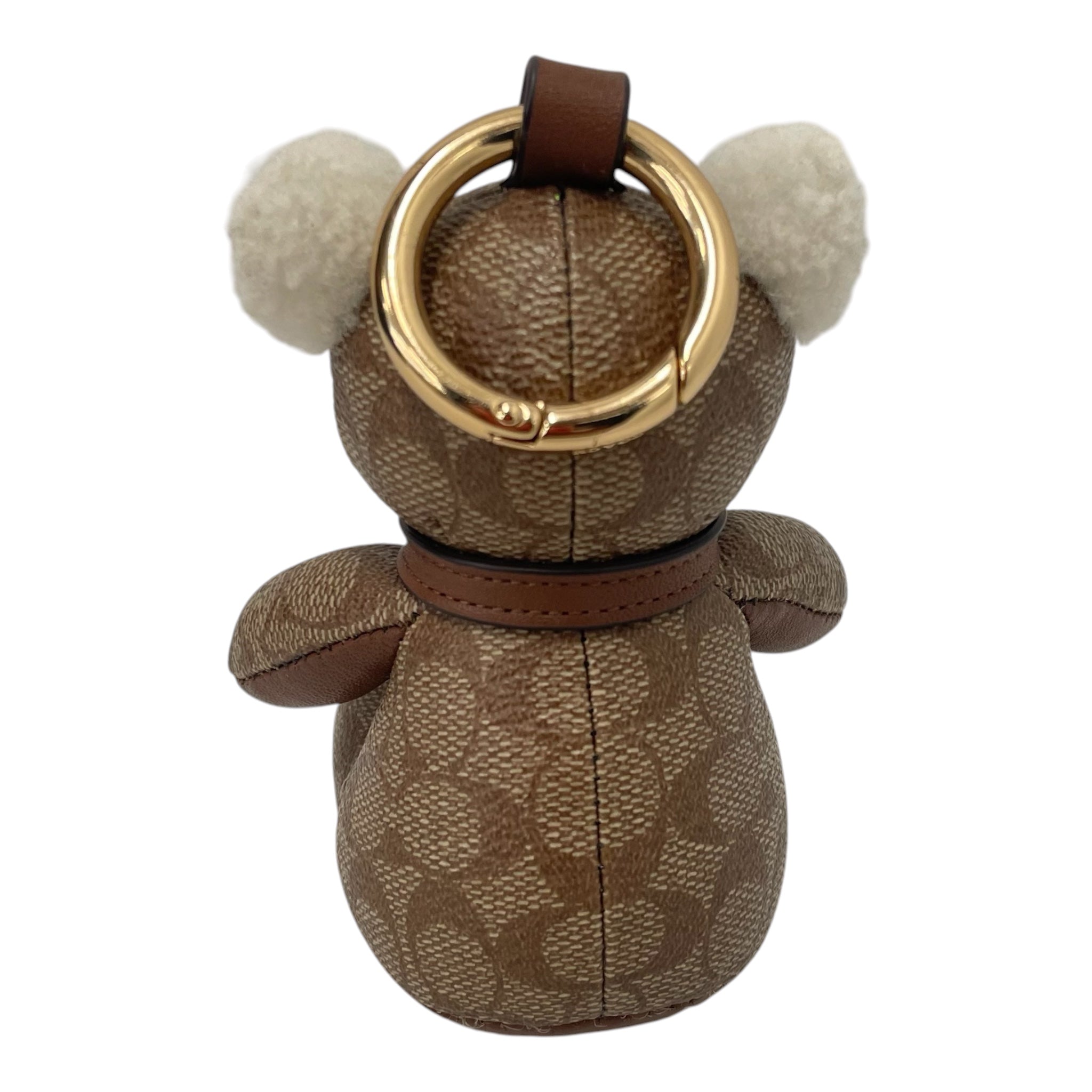 COACH/Accessories/Monogram/Leather/KHK/L's/teddy bear bag charm view 3
