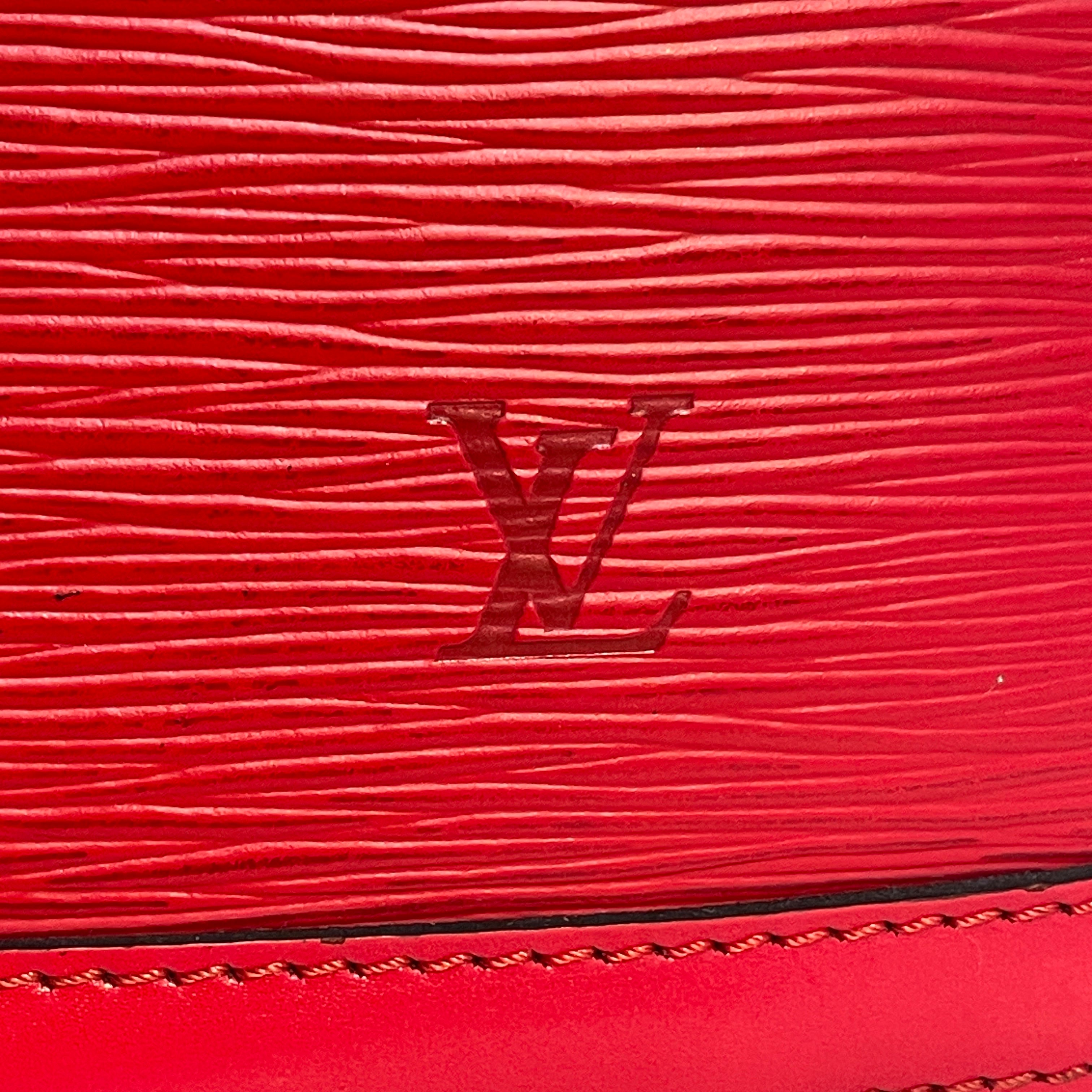 LOUIS VUITTON/Hand Bag/Leather/RED/Lussac Epi Leather Top Handle view 5