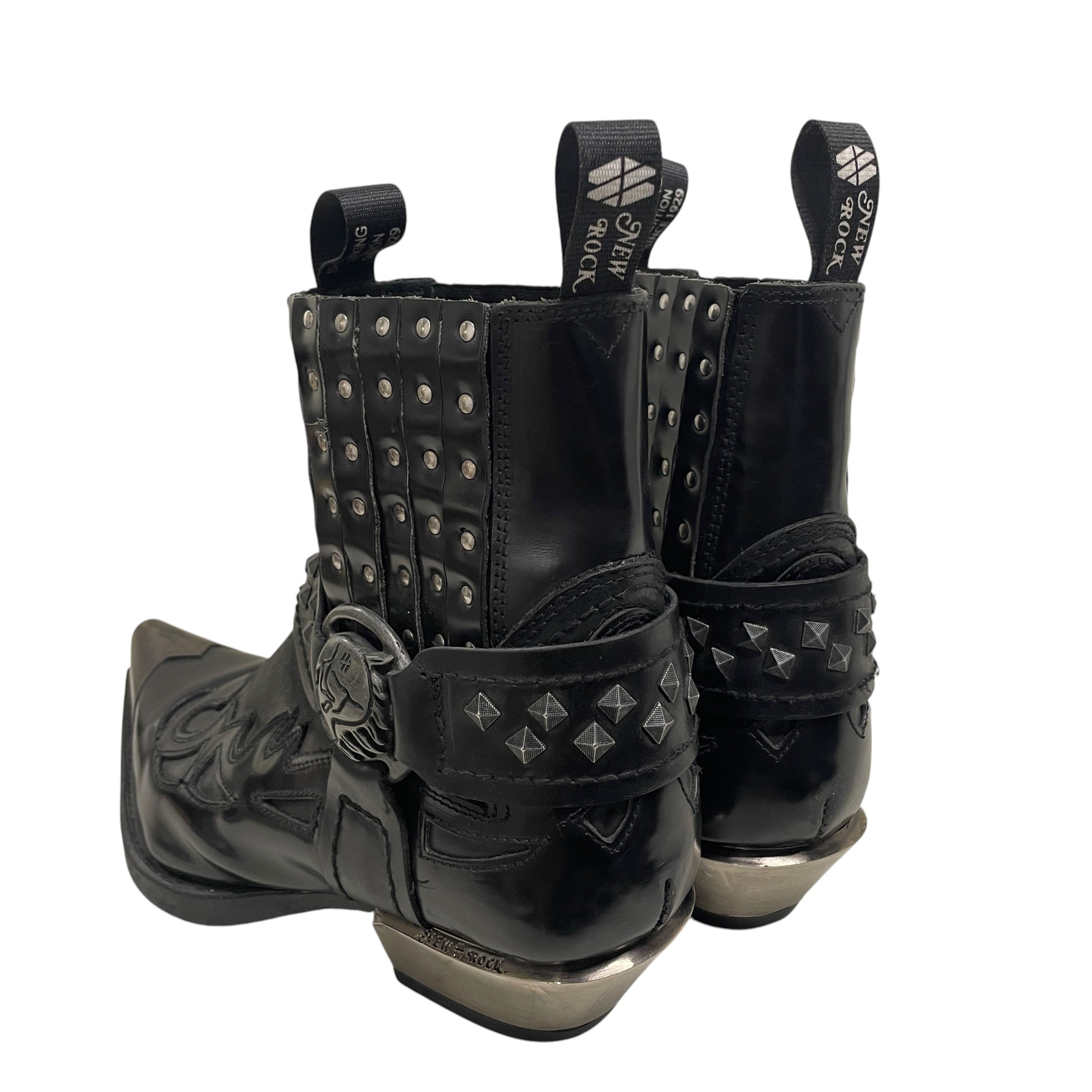 NEW ROCK/Biker Boots/EU 44/Leather/BLK/ view 2