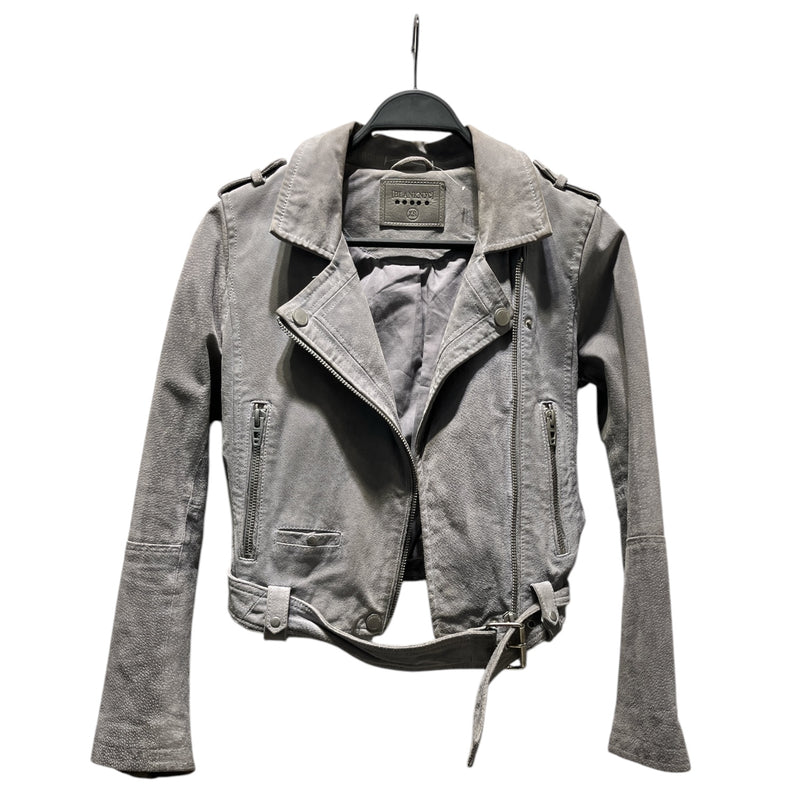 BLANKNYC/Leather Jkt/XS/Suede/GRY/
