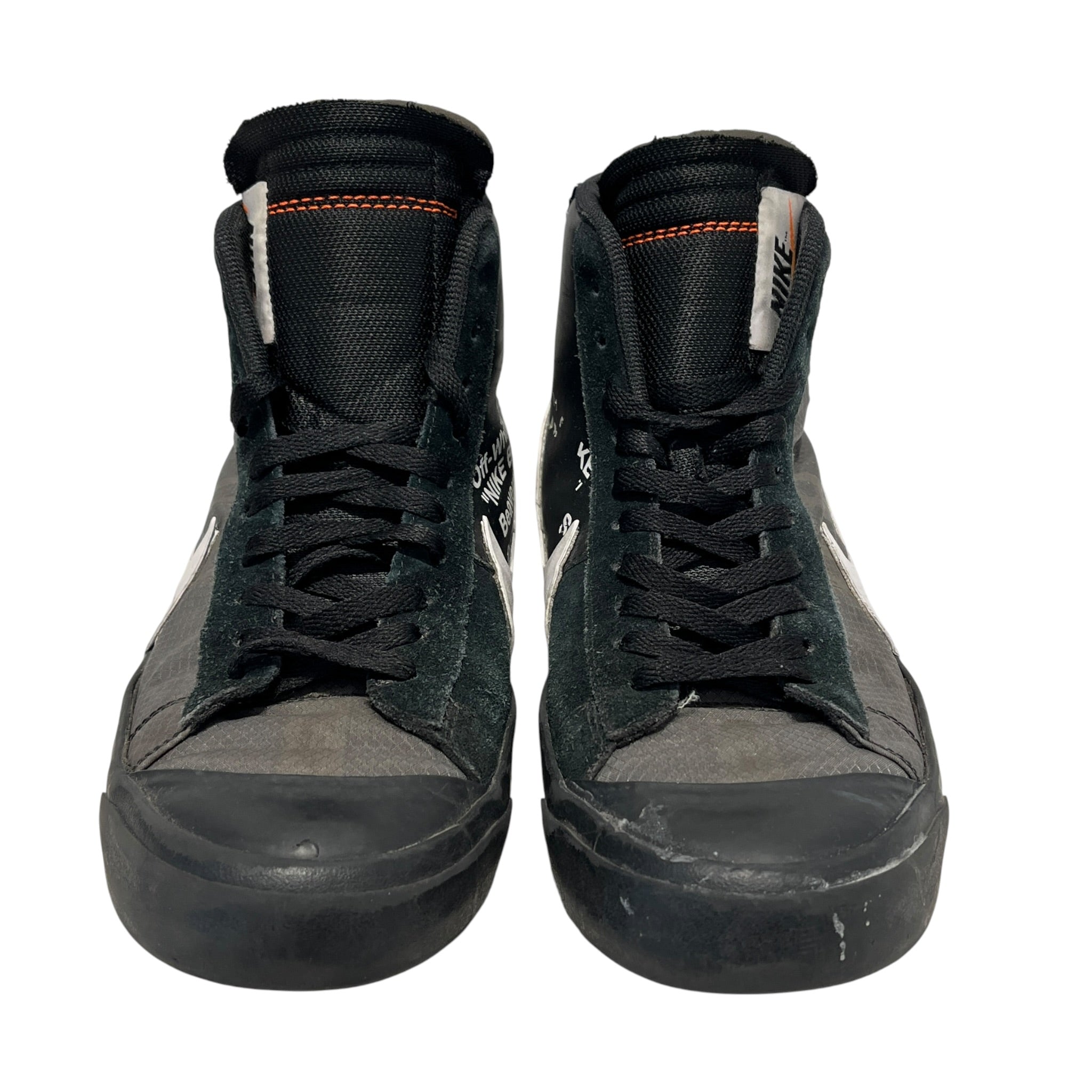 NIKE/OFF-WHITE/Hi-Sneakers/US 10.5/Suede/BLK/Blazer Mid Grim Reaper view 7