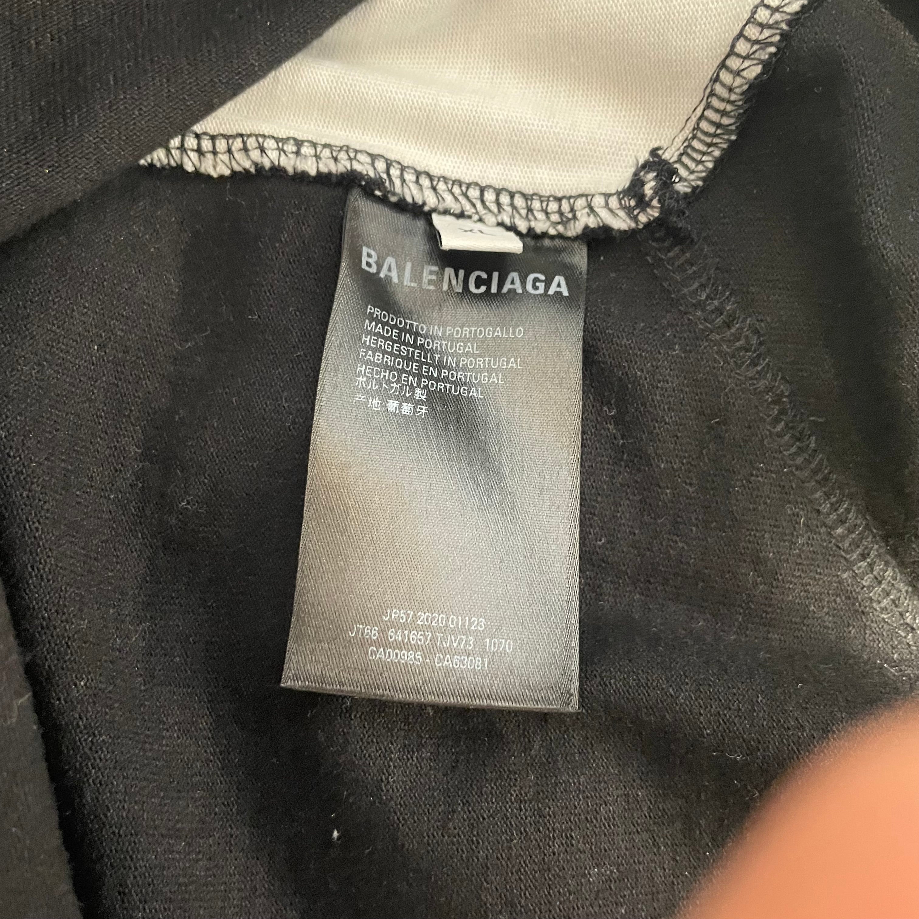 BALENCIAGA/T-Shirt/XL/Cotton/BLK/Soccer w/th Shoulder Accents view 4