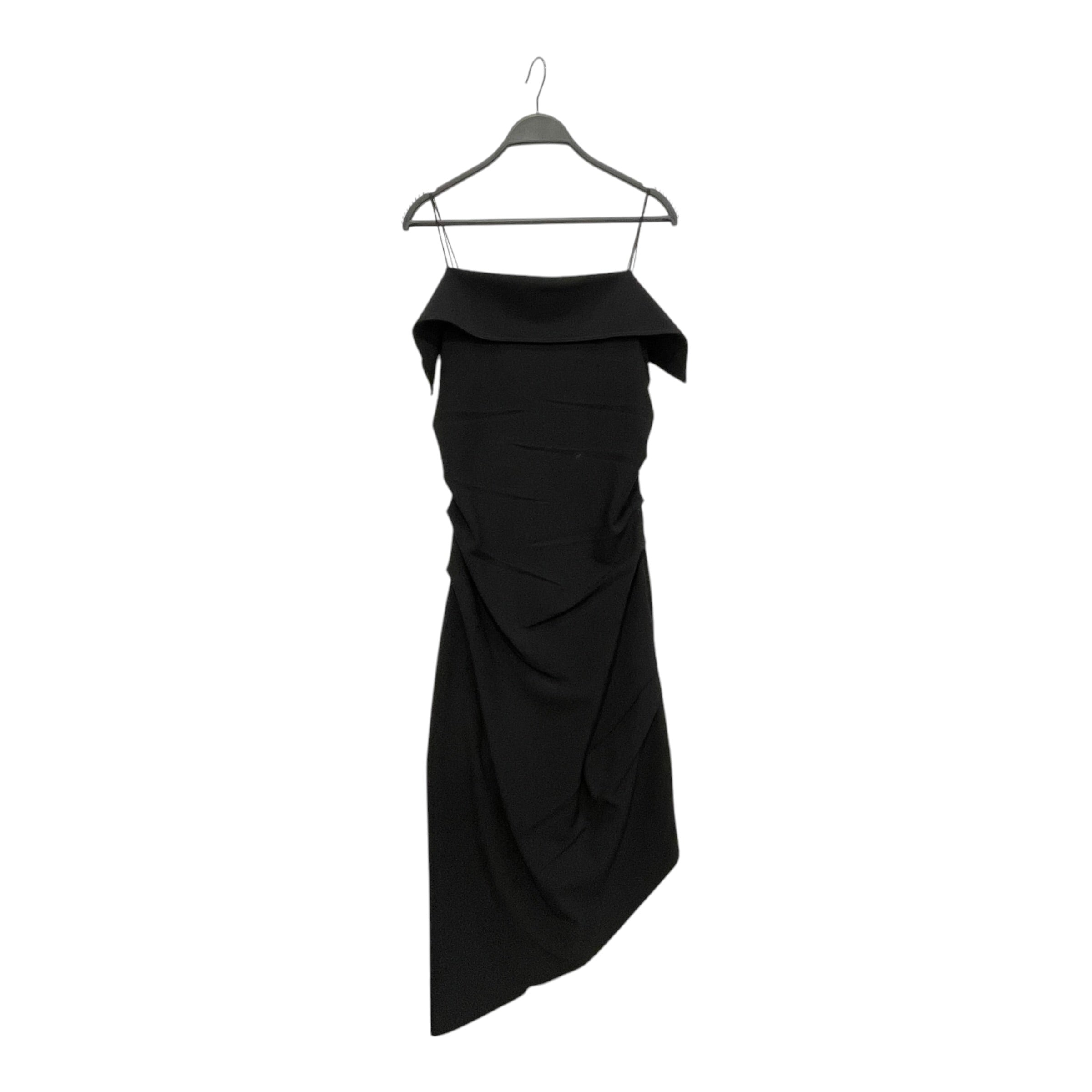 Helmut Lang/SL Dress/10/Cotton/BLK/RUCHED ASYMMETRIC FOLD OVER view 1