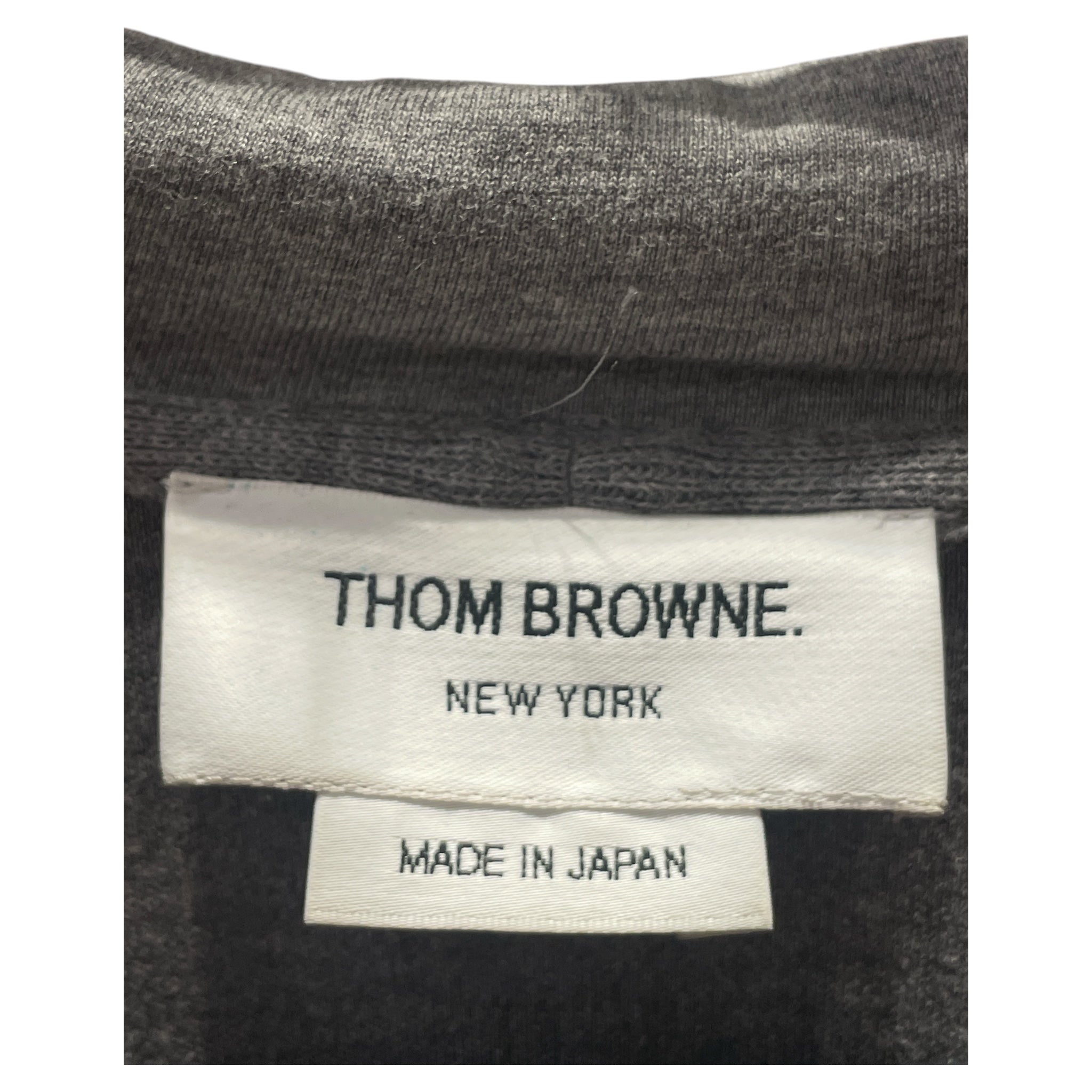 THOM BROWNE. NEW YORK/Hoodie/3/Stripe/Cotton/GRY/RED/BLK STRIPED view 3