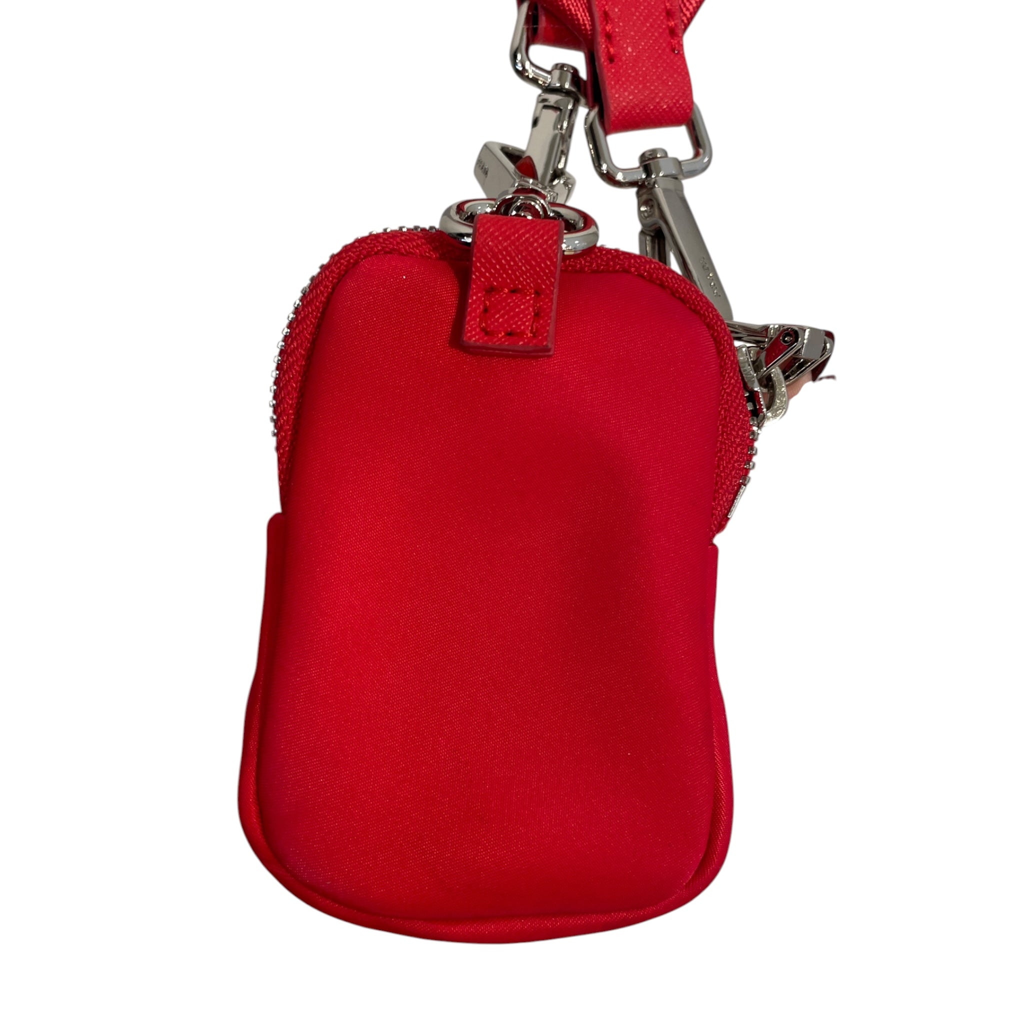 PRADA/Cross Body Bag/Nylon/RED/Mini Pouch Sling view 4