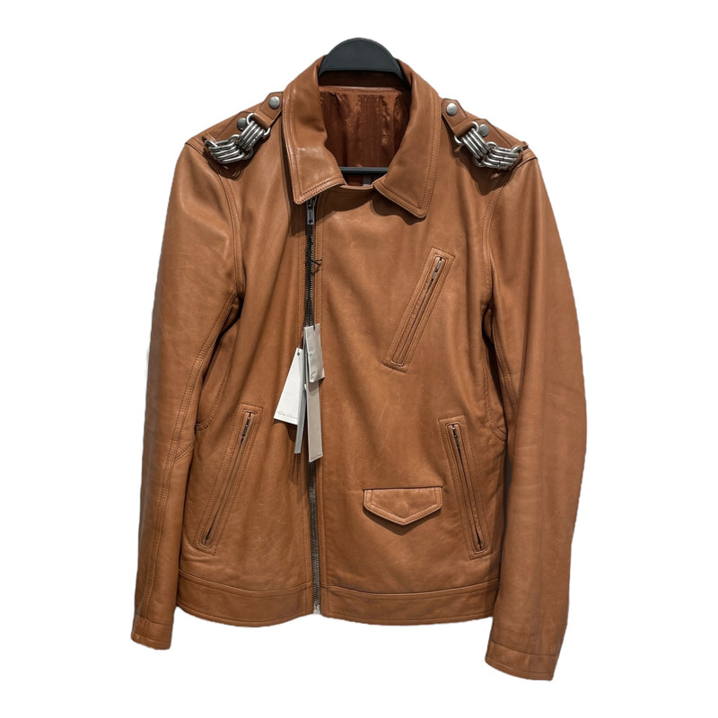 Rick Owens/Leather Jkt/50/Leather/CML/M Stooges Leather Jacket,Rust