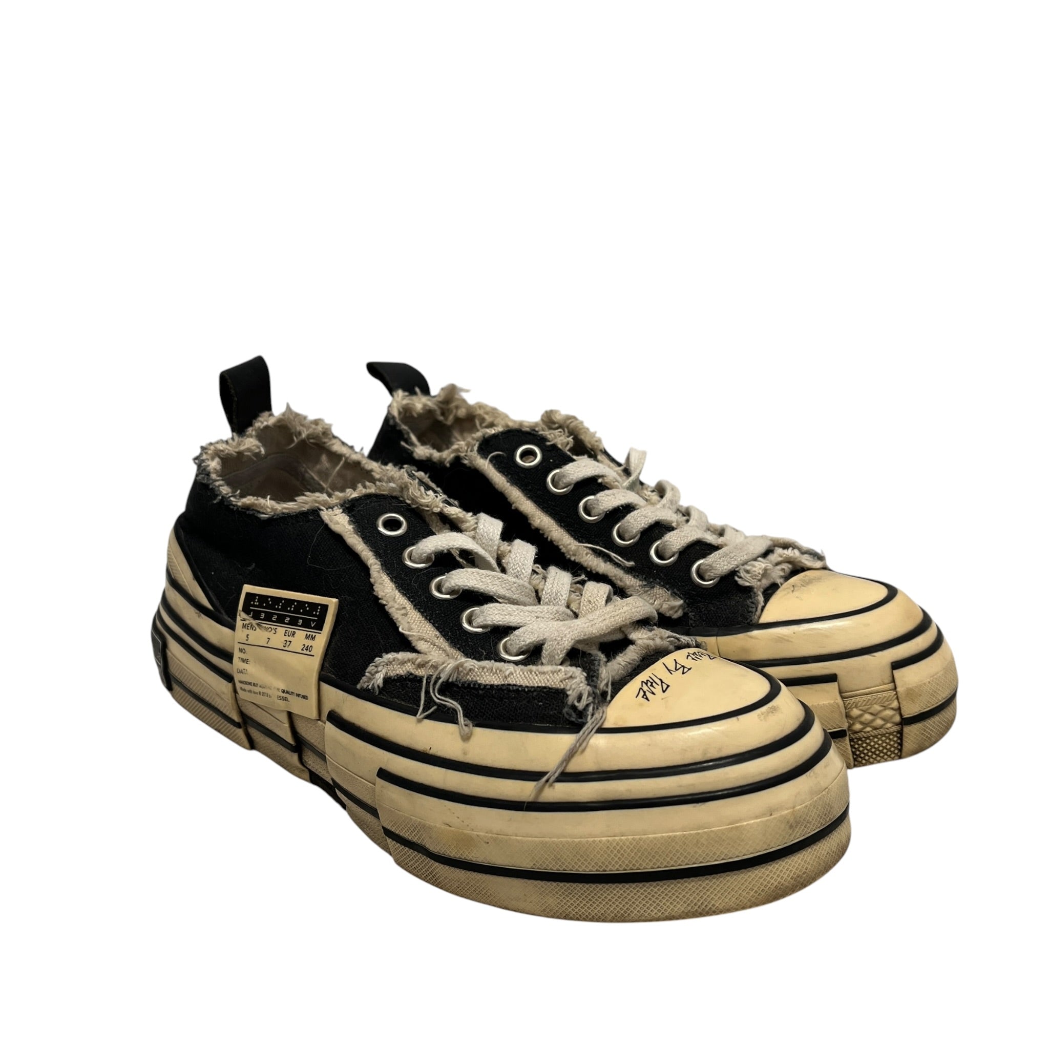 XVESSEL/Low-Sneakers/US 7/Cotton/BLK/G.O.P.  platform low view 1