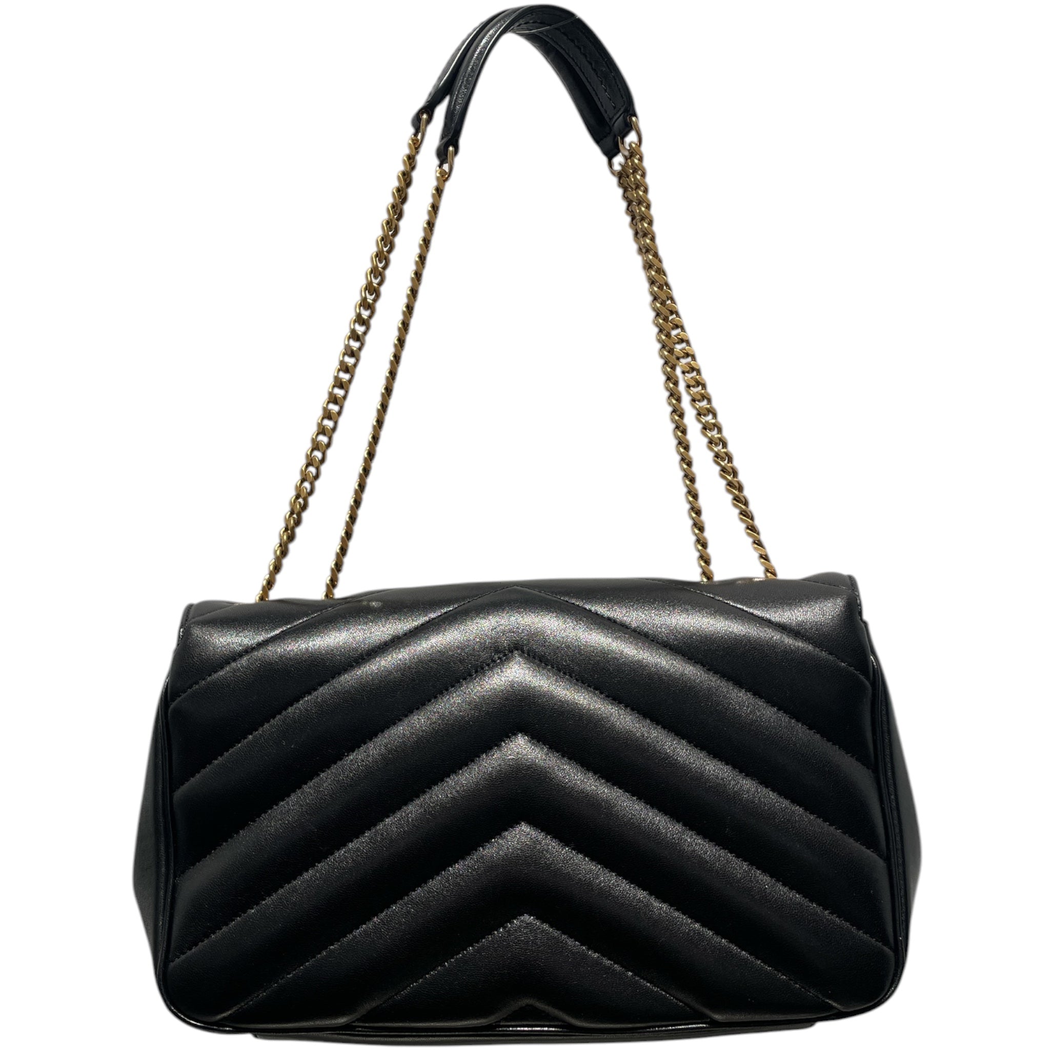 SAINT LAURENT/Cross Body Bag/Leather/BLK/Signatue Lou Lou Matelasse view 2